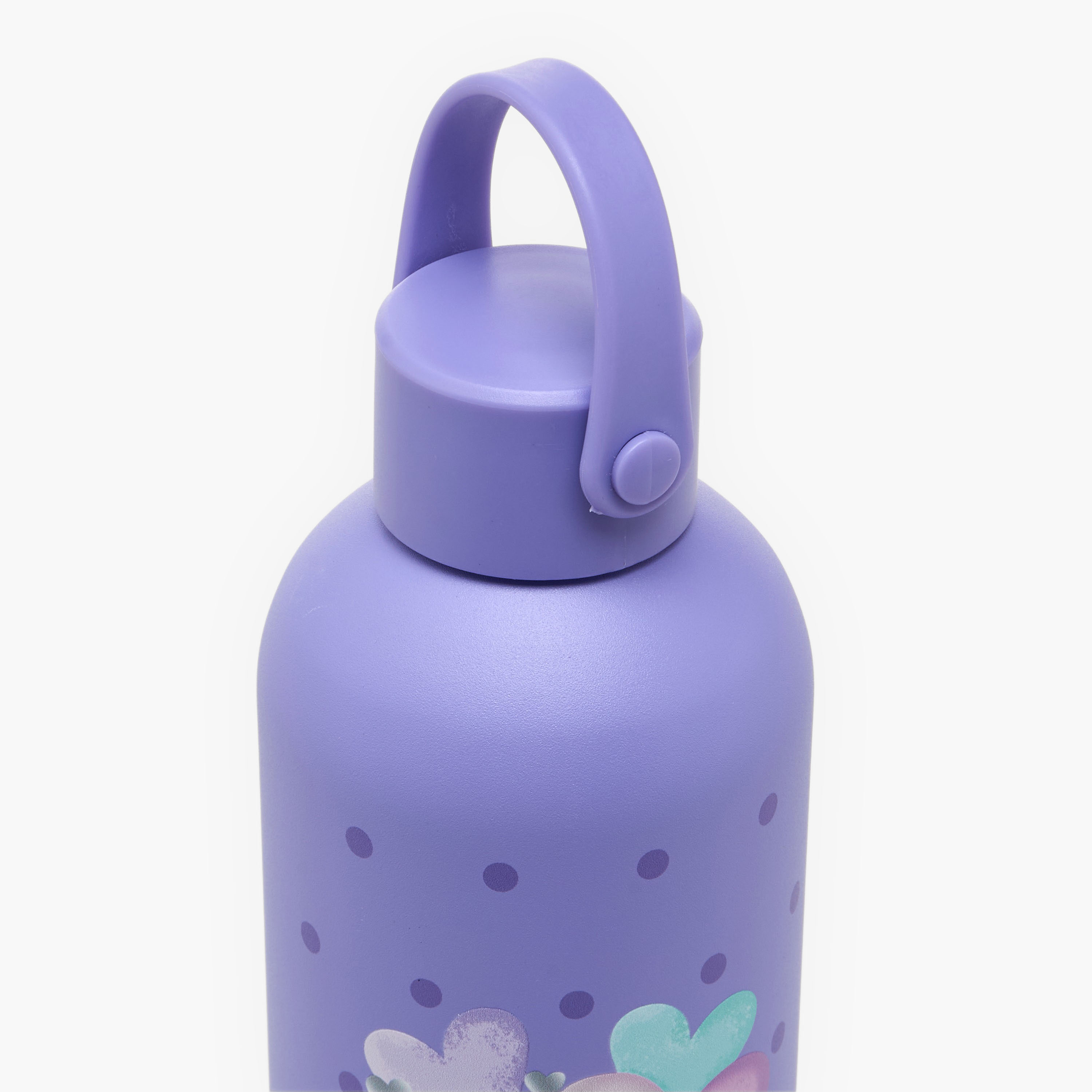 Enso Heart Print Stainless Steel Water Bottle with Handle - 750 ml-school-waterbottles-image-6
