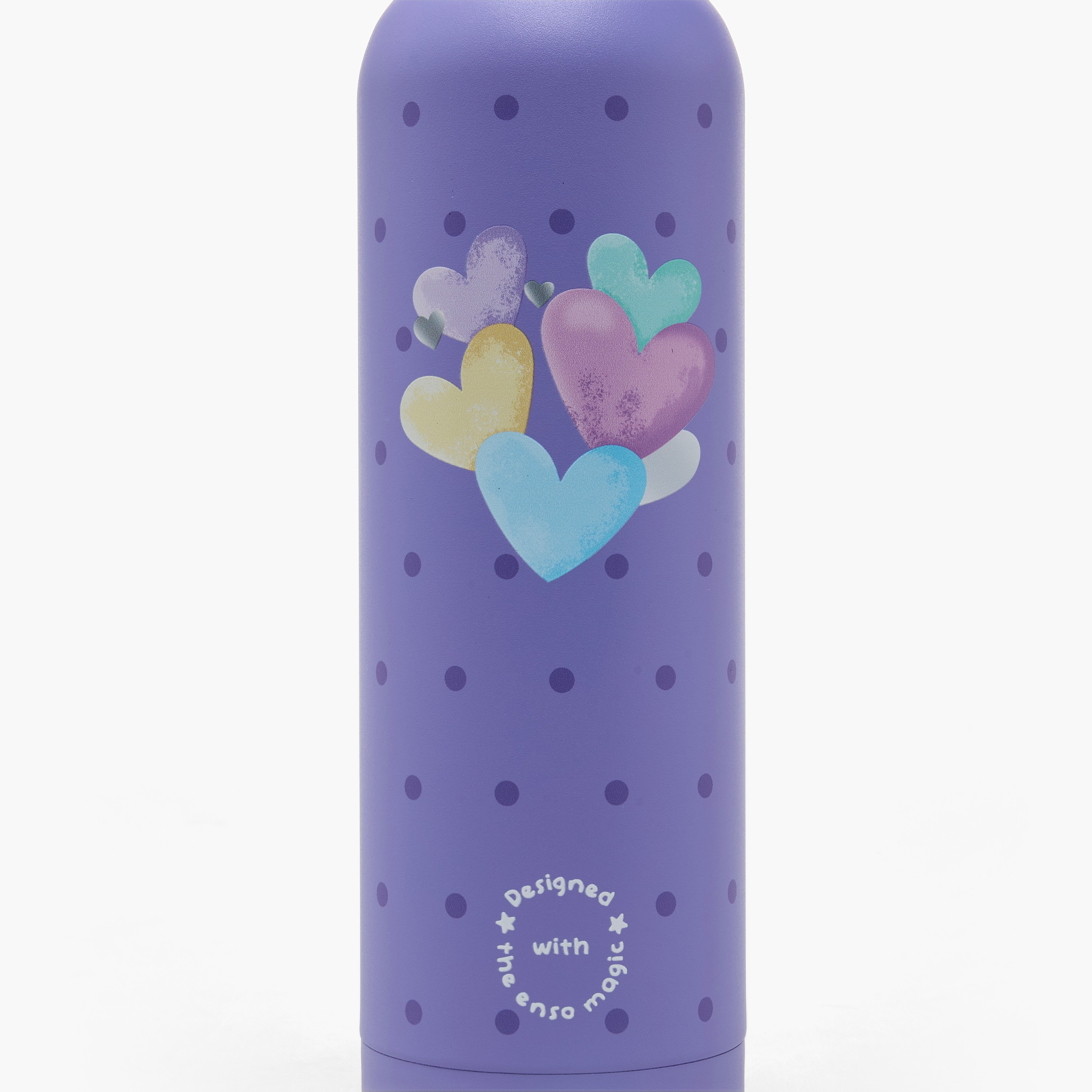 Enso Heart Print Stainless Steel Water Bottle with Handle - 750 ml-school-waterbottles-image-7