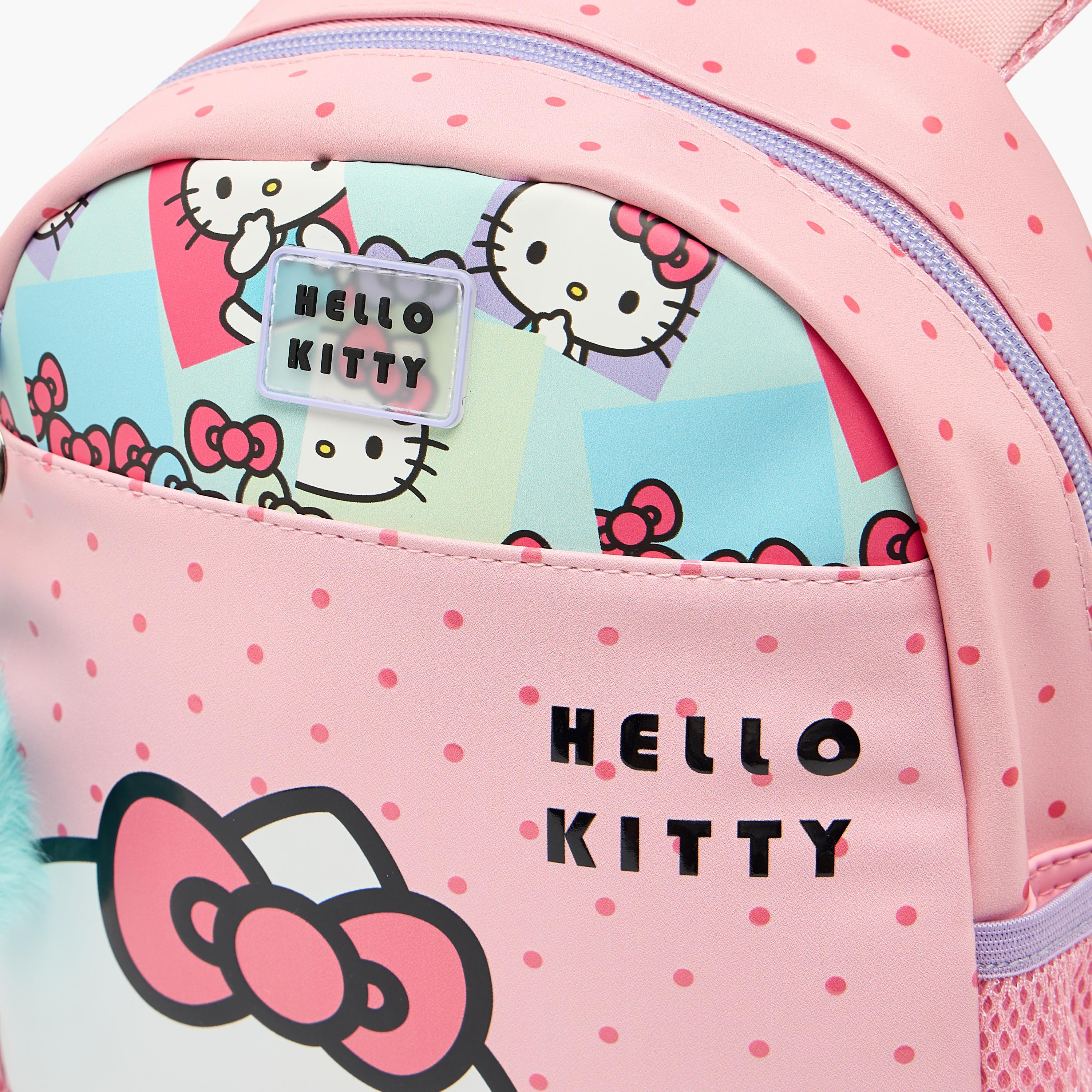 Hello Kitty Printed Backpack for Girls 2-5 Years with Zip Closure - 9 inches-school-bagsandbackpacks-backpacks-image-5