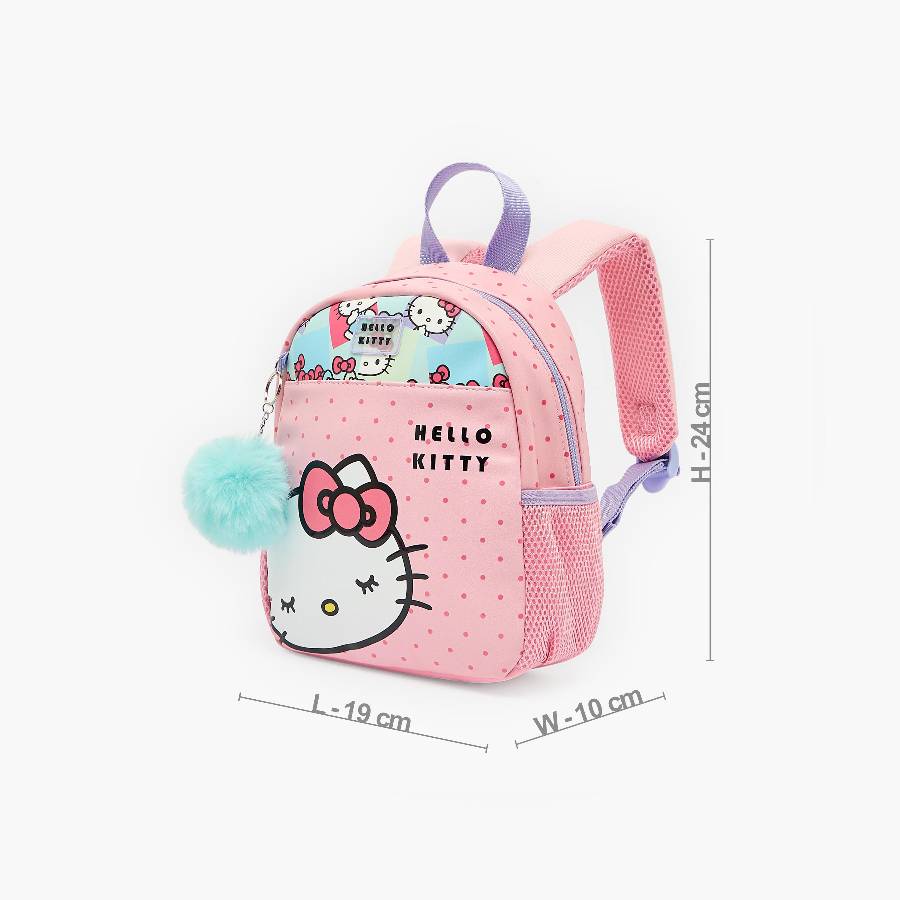Hello Kitty Printed Backpack for Girls 2-5 Years with Zip Closure - 9 inches-school-bagsandbackpacks-backpacks-image-7