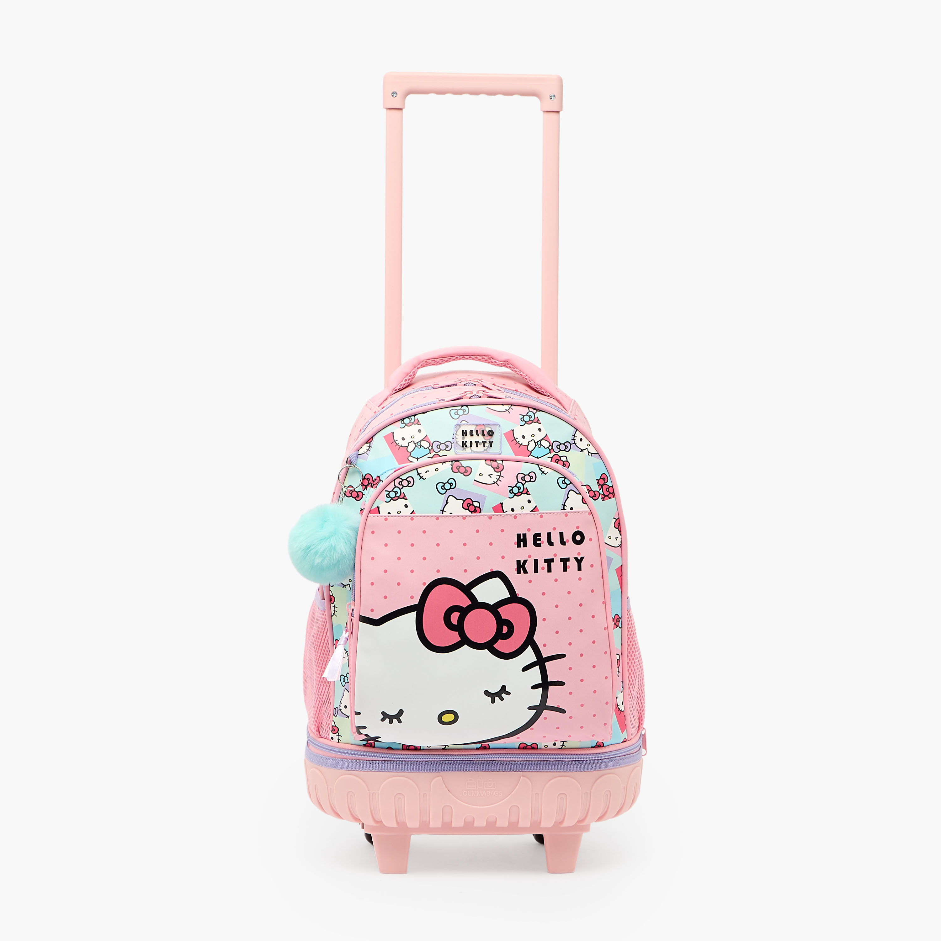 شنطة ظهر ترولي بطبعات هالو كيتي ومقبض قابل للسحب للبنات 8-13 سنوات - 18 بوصة-school-bagsandbackpacks-trolleybags-image-4