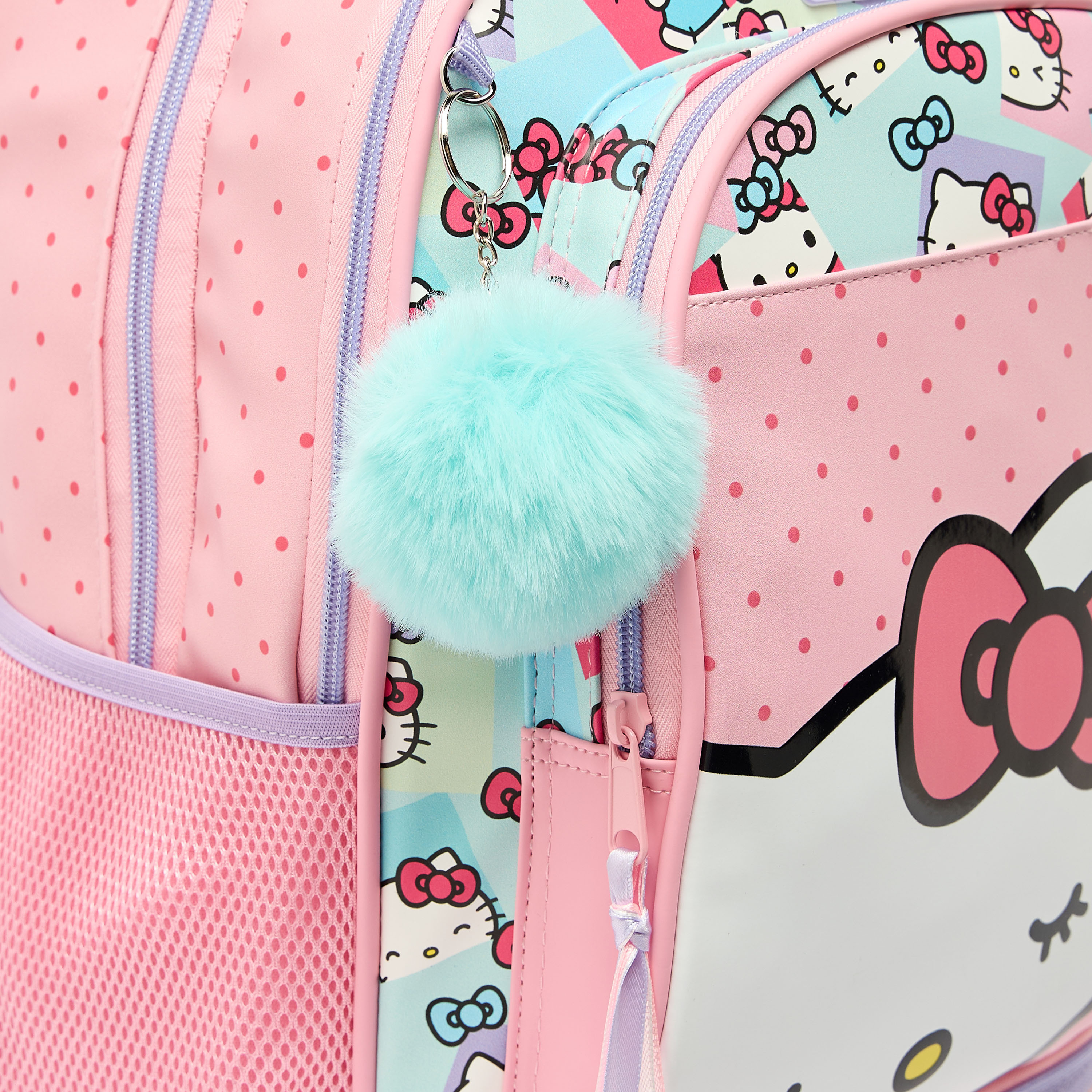 شنطة ظهر ترولي بطبعات هالو كيتي ومقبض قابل للسحب للبنات 8-13 سنوات - 18 بوصة-school-bagsandbackpacks-trolleybags-image-6