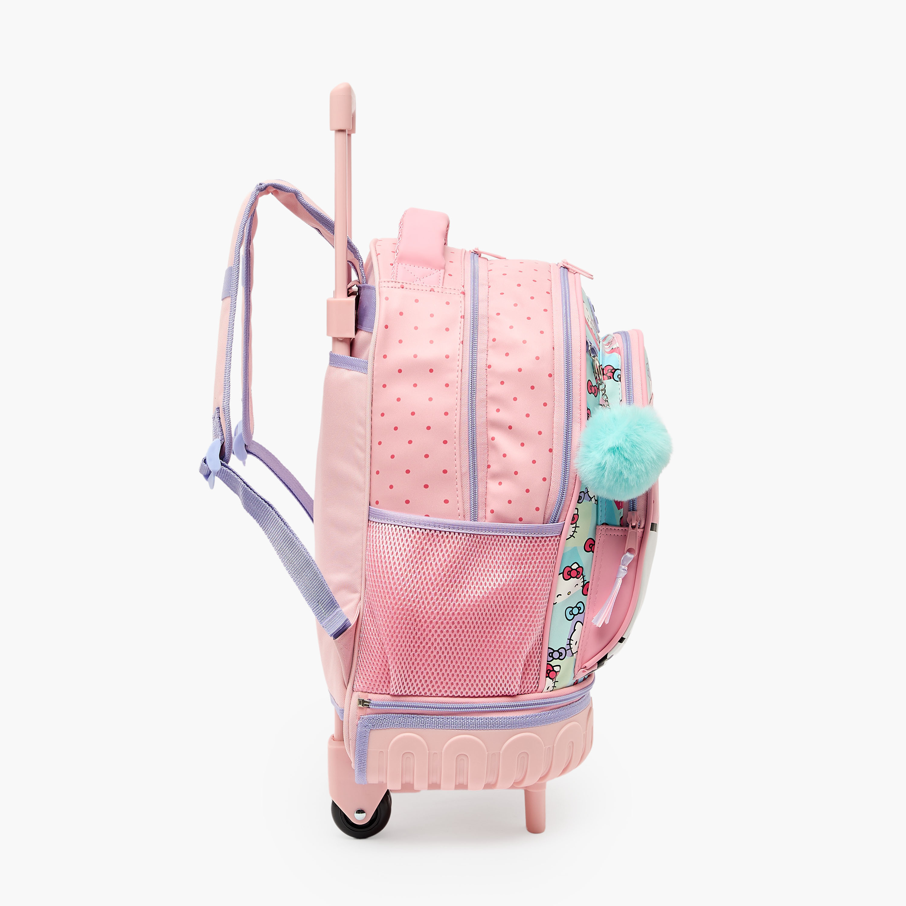 شنطة ظهر ترولي بطبعات هالو كيتي ومقبض قابل للسحب للبنات 8-13 سنوات - 18 بوصة-school-bagsandbackpacks-trolleybags-image-9