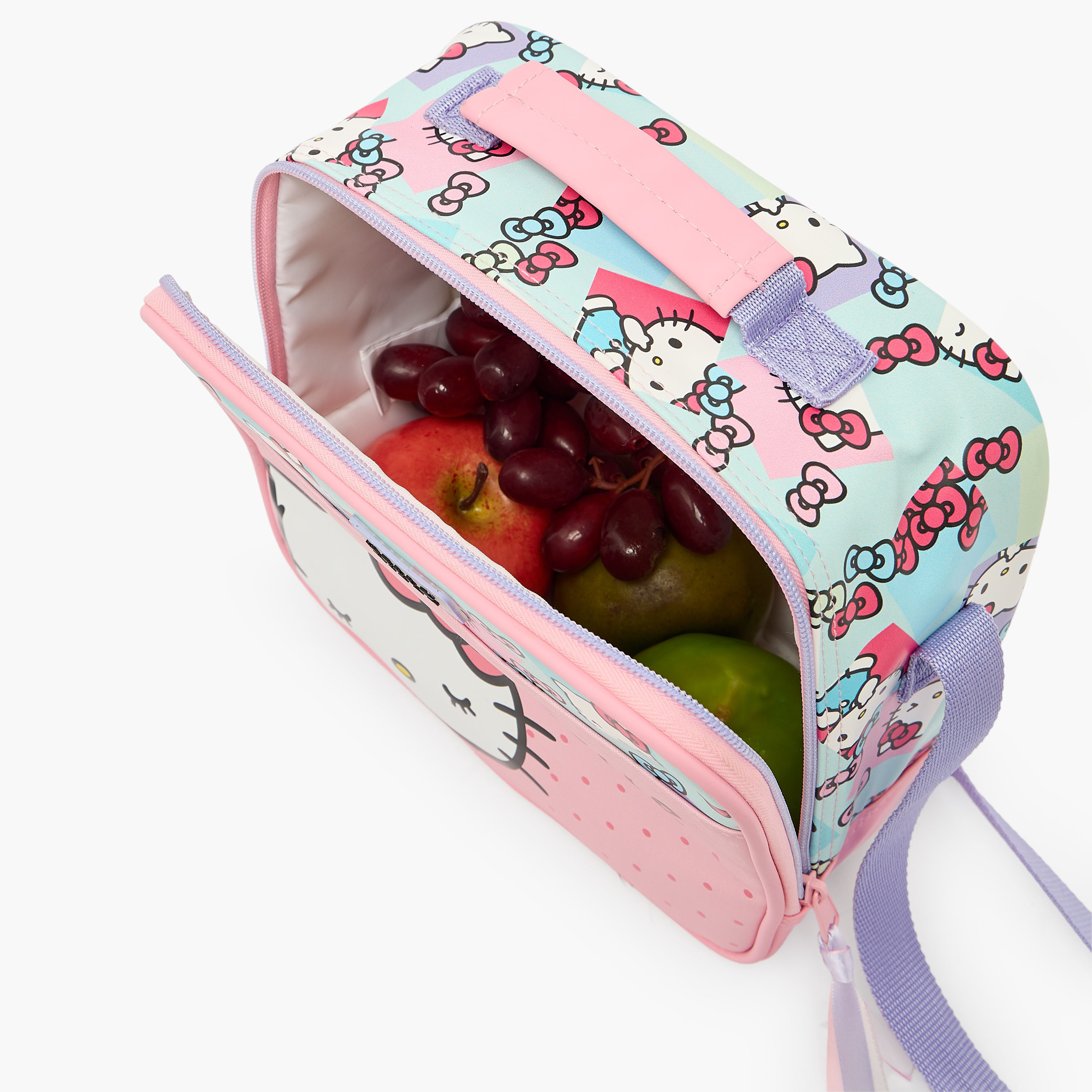 شنطة غداء بطبعة هيلو كيتي للبنات من 5 - 8 سنوات مع حزام قابل للتعديل-school-lunchessentials-lunchbags-image-5