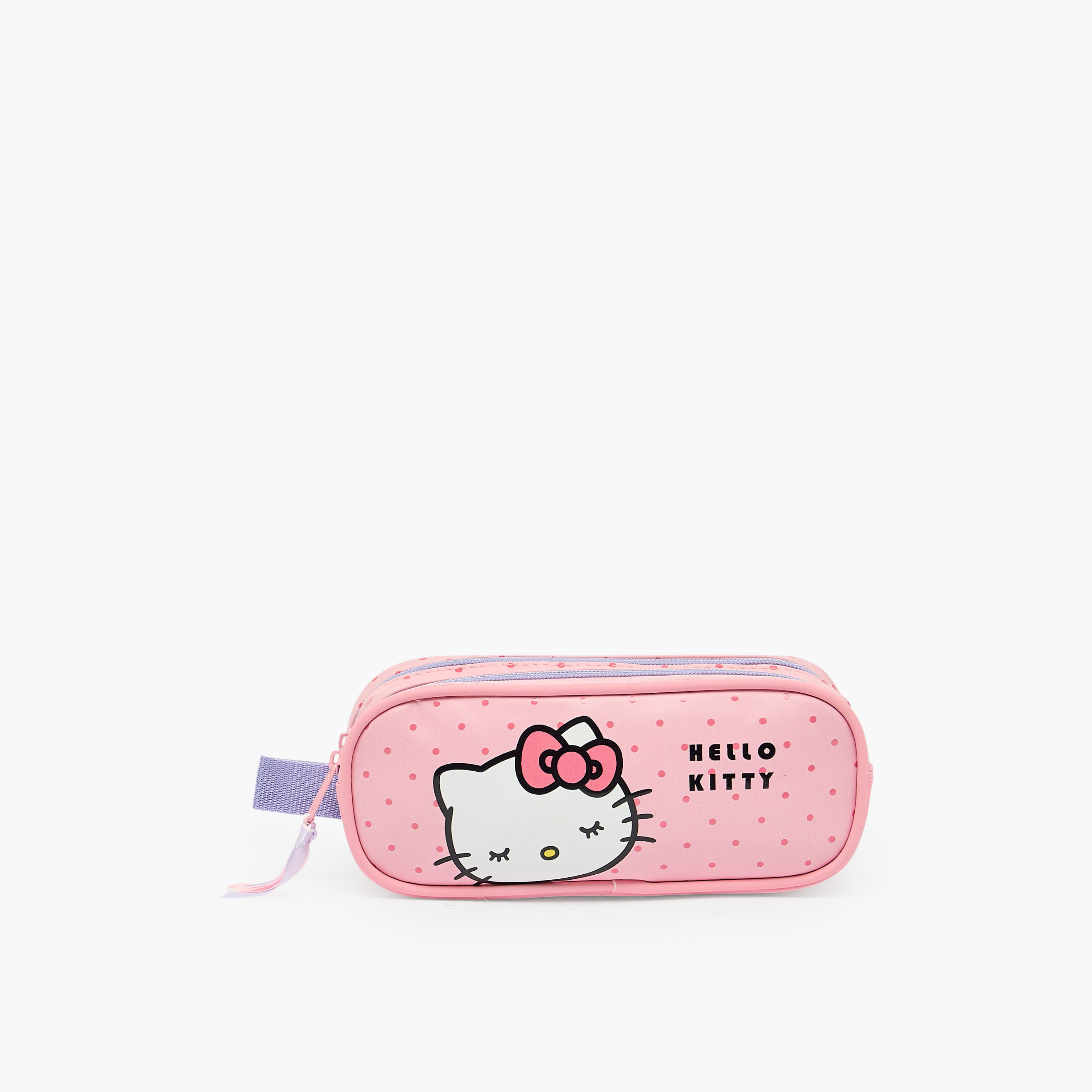 مقلمة بطبعة هيلو كيتي بقسمين-school-stationery-pencilcases-image-1