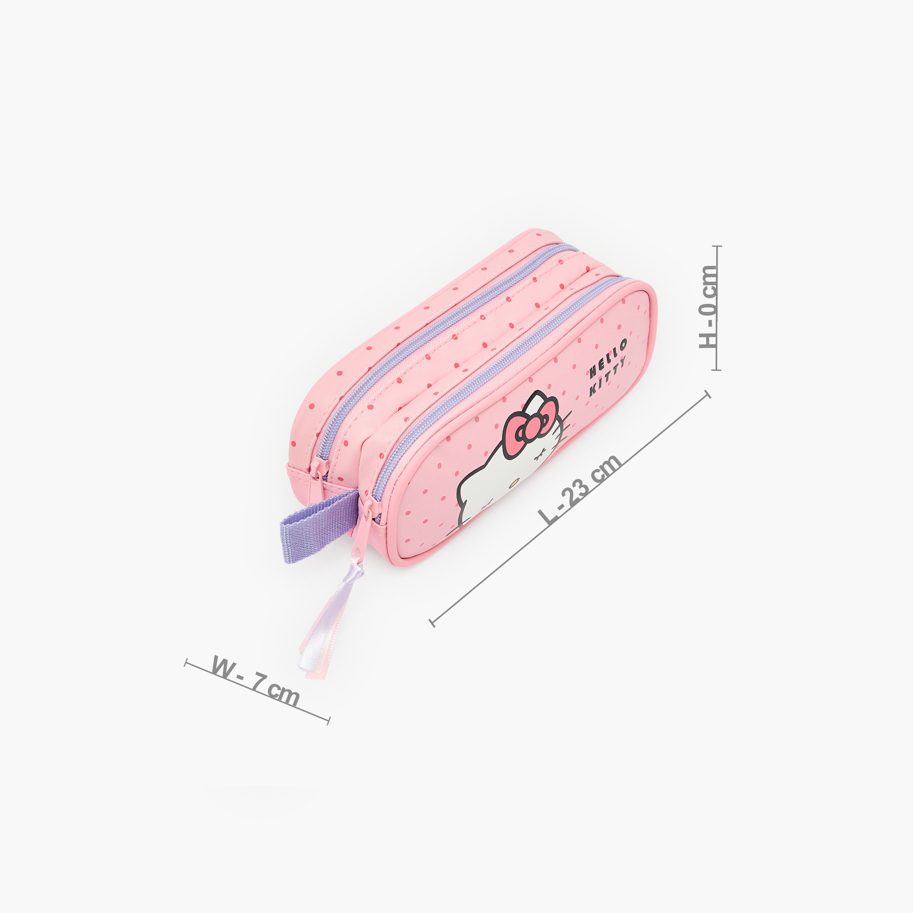 مقلمة بطبعة هيلو كيتي بقسمين-school-stationery-pencilcases-image-3