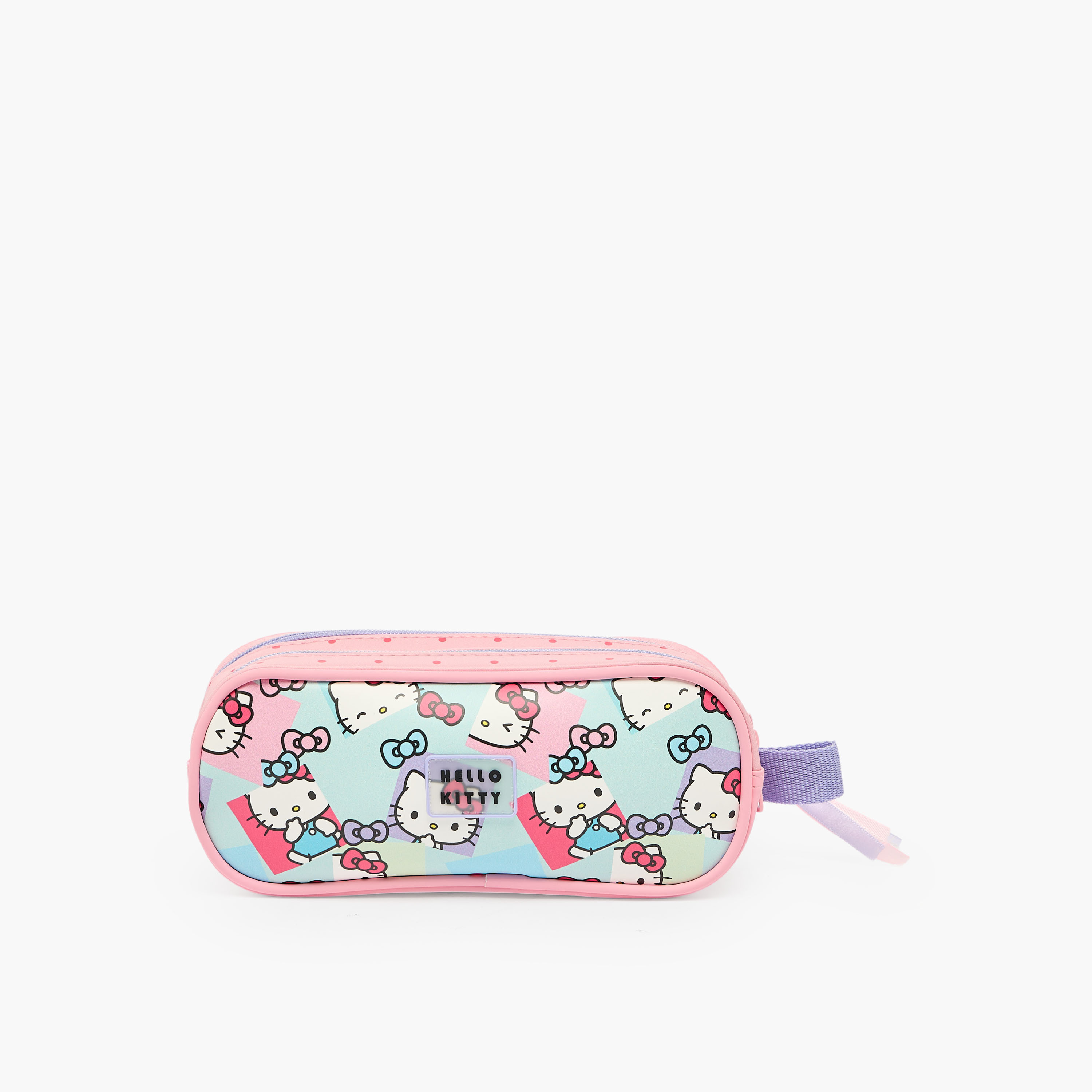 مقلمة بطبعة هيلو كيتي بقسمين-school-stationery-pencilcases-image-4
