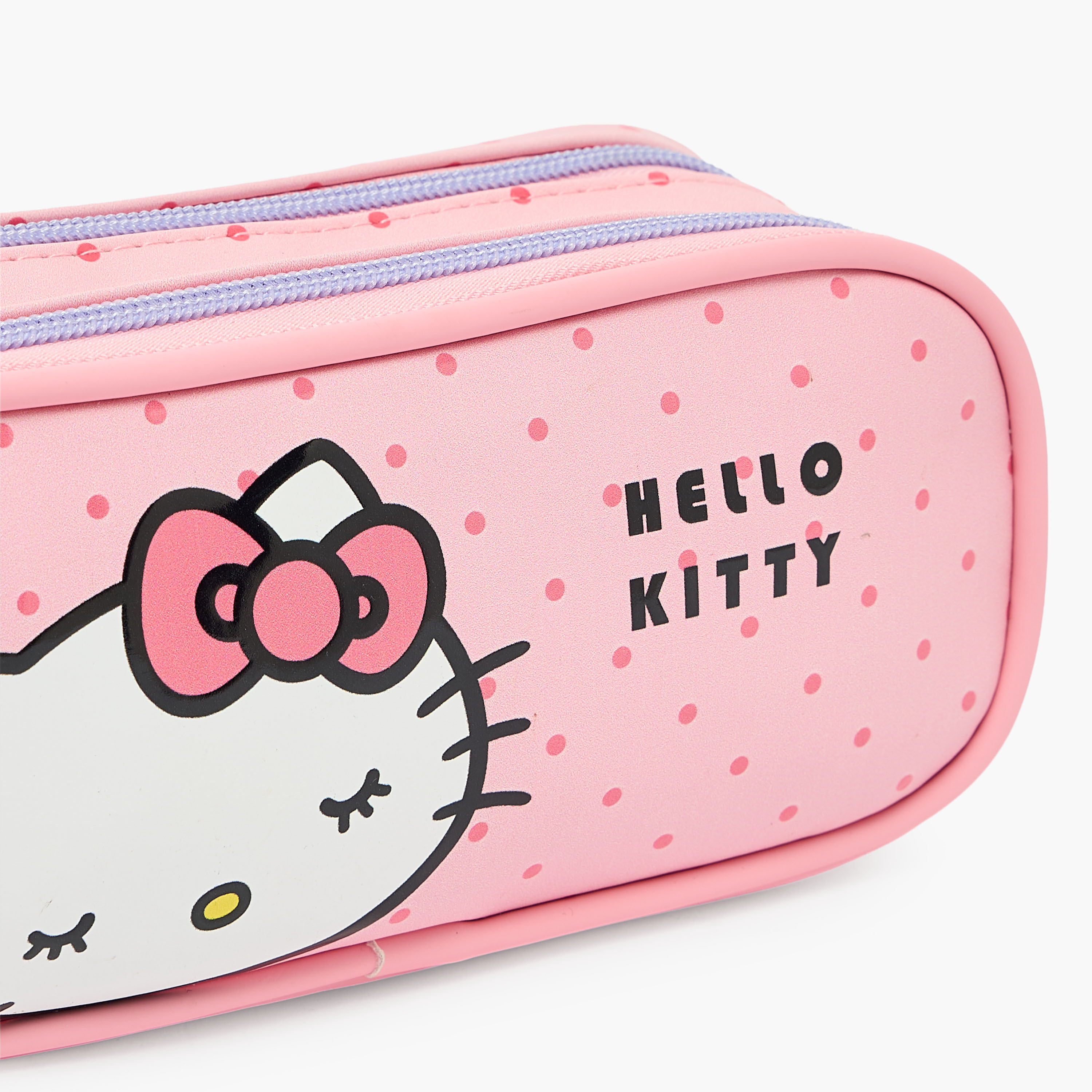 مقلمة بطبعة هيلو كيتي بقسمين-school-stationery-pencilcases-image-6