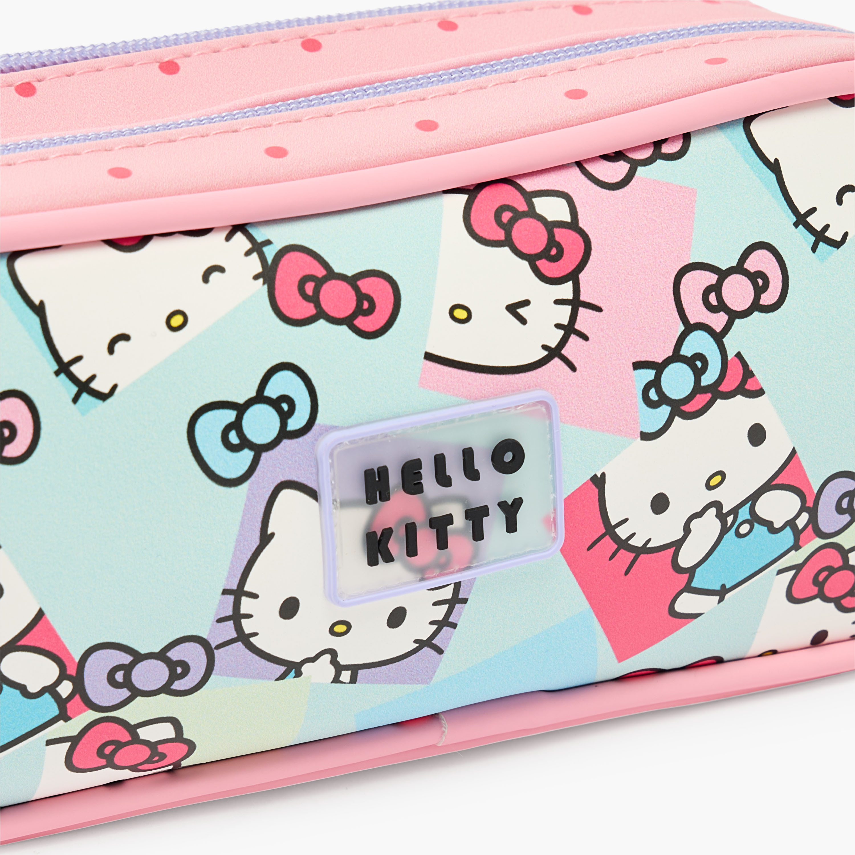 مقلمة بطبعة هيلو كيتي بقسمين-school-stationery-pencilcases-image-7
