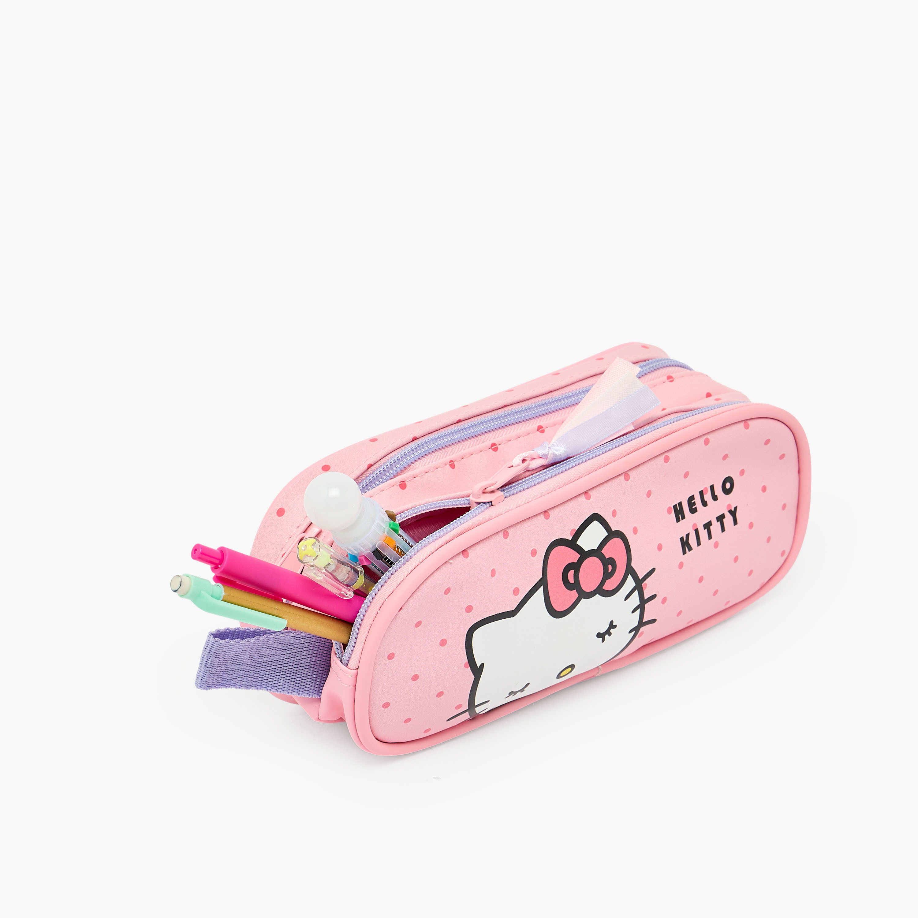 مقلمة بطبعة هيلو كيتي بقسمين-school-stationery-pencilcases-image-8