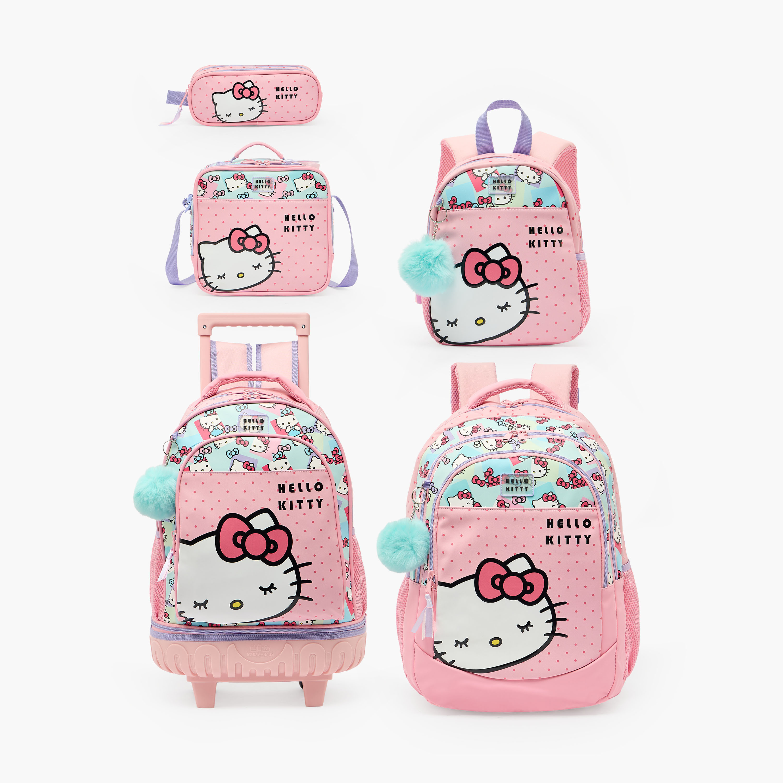 مقلمة بطبعة هيلو كيتي بقسمين-school-stationery-pencilcases-image-9