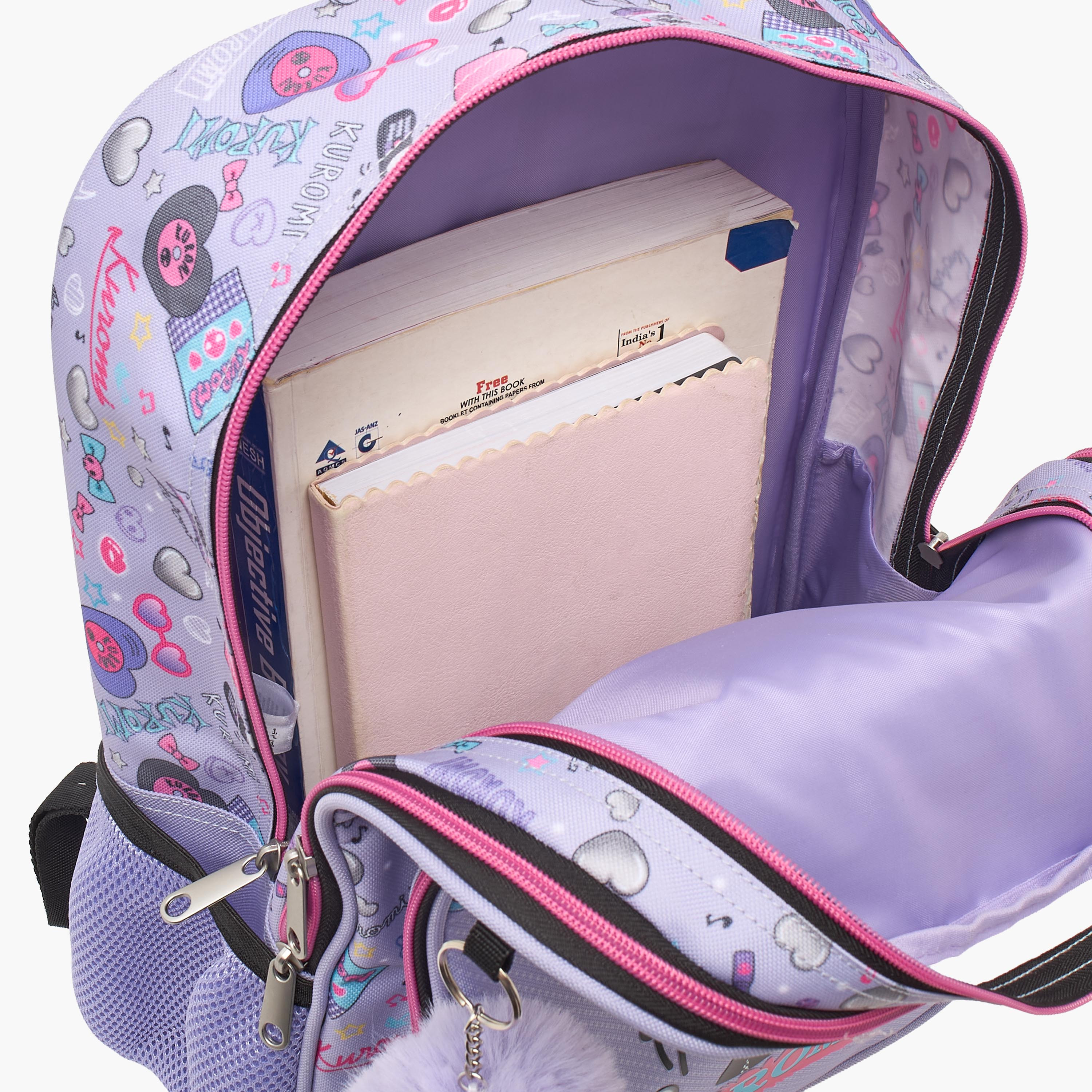 Sanrio Kuromi Print Backpack for Girls 5-8 Years with Padded Straps - 16 inches-school-bagsandbackpacks-backpacks-image-6