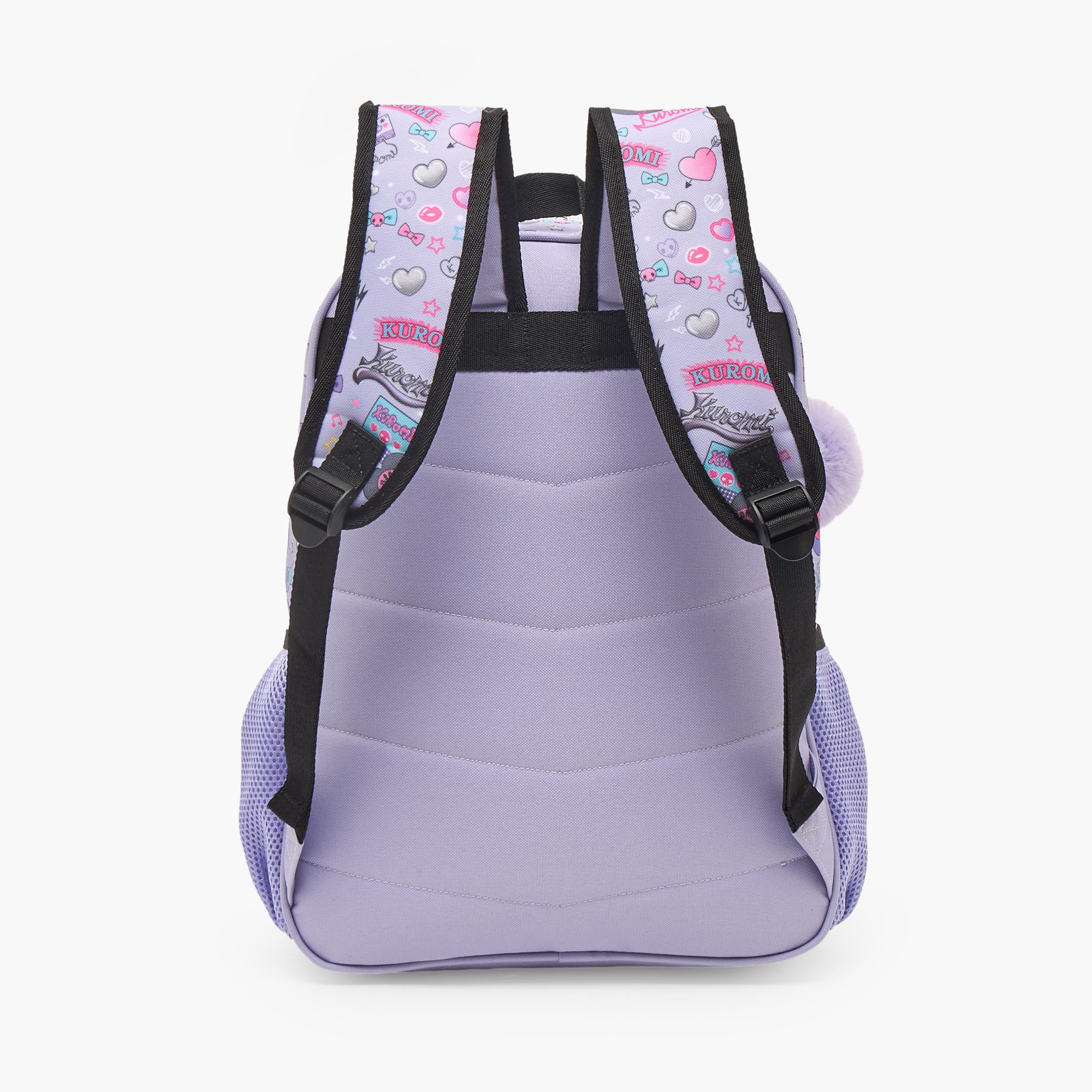 Sanrio Kuromi Print Backpack for Girls 5-8 Years with Padded Straps - 16 inches-school-bagsandbackpacks-backpacks-image-9
