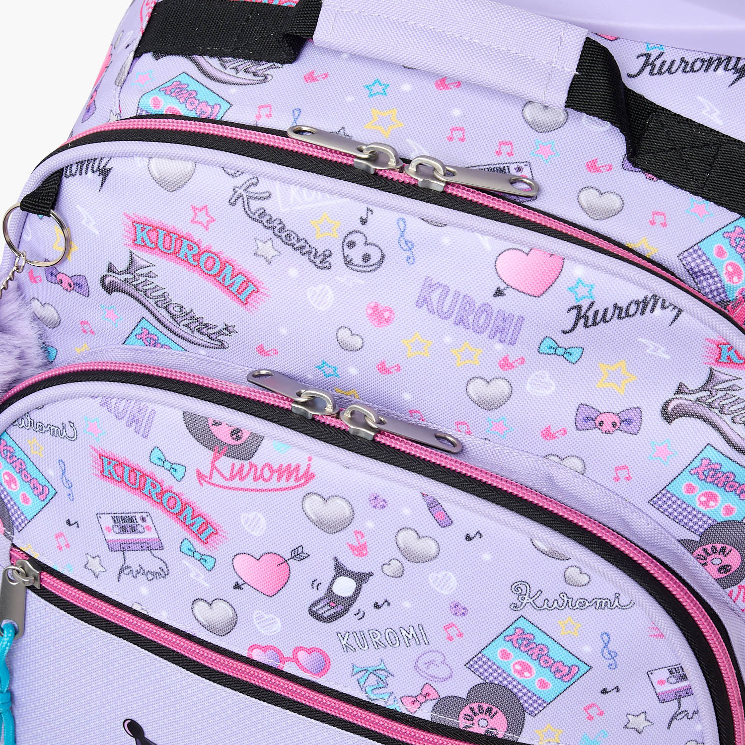 شنطة ترولي بطبعة كورومي للبنات من 8-13 سنة مع جيب لزجاجة ماء من سانيرو - 17 بوصة-school-bagsandbackpacks-trolleybags-image-5