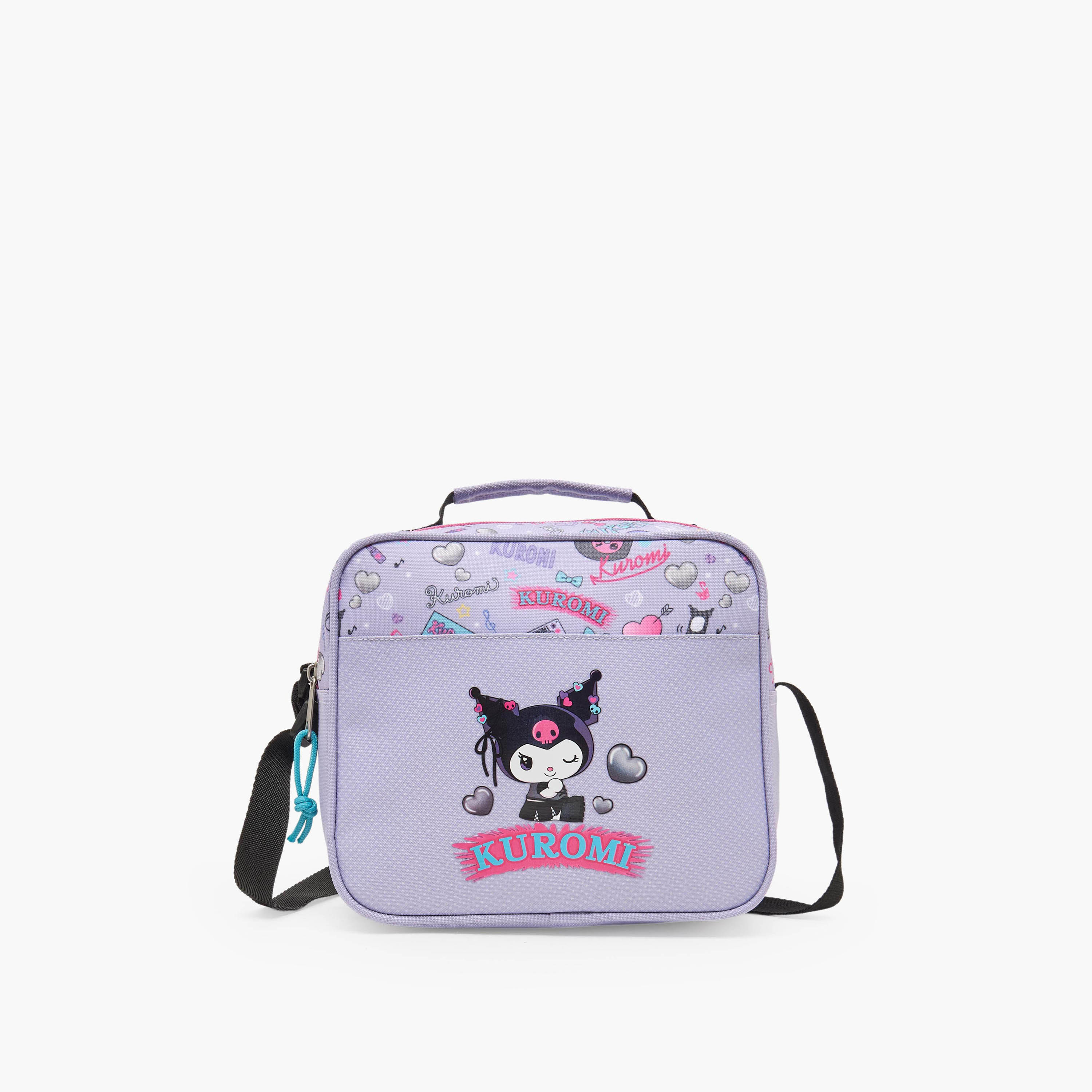 شنطة غداء بحزام قابل للتعديل بطبعات كورومي للبنات من 5-8 سنوات من سانريو-school-lunchessentials-lunchbags-image-1