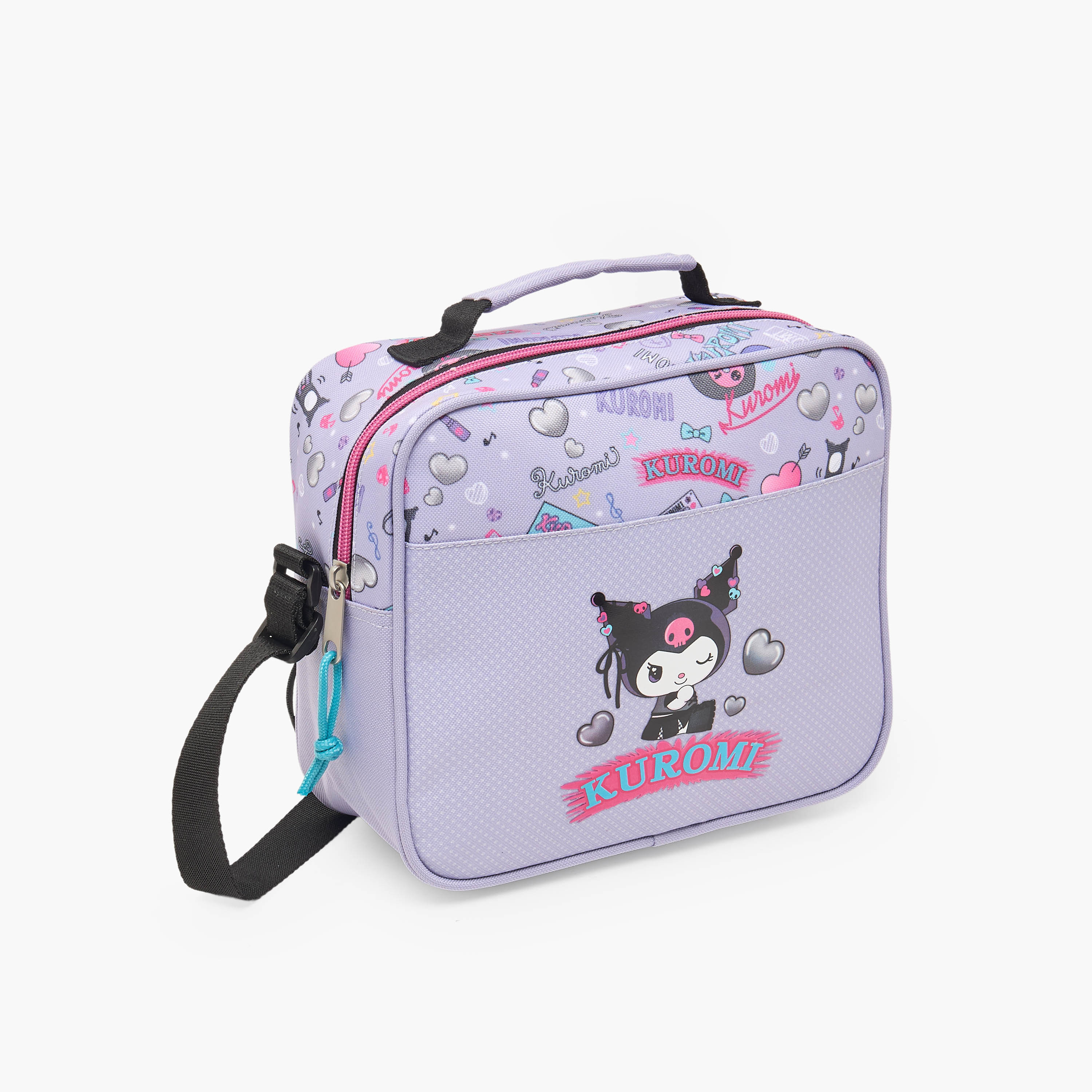 شنطة غداء بحزام قابل للتعديل بطبعات كورومي للبنات من 5-8 سنوات من سانريو-school-lunchessentials-lunchbags-image-3