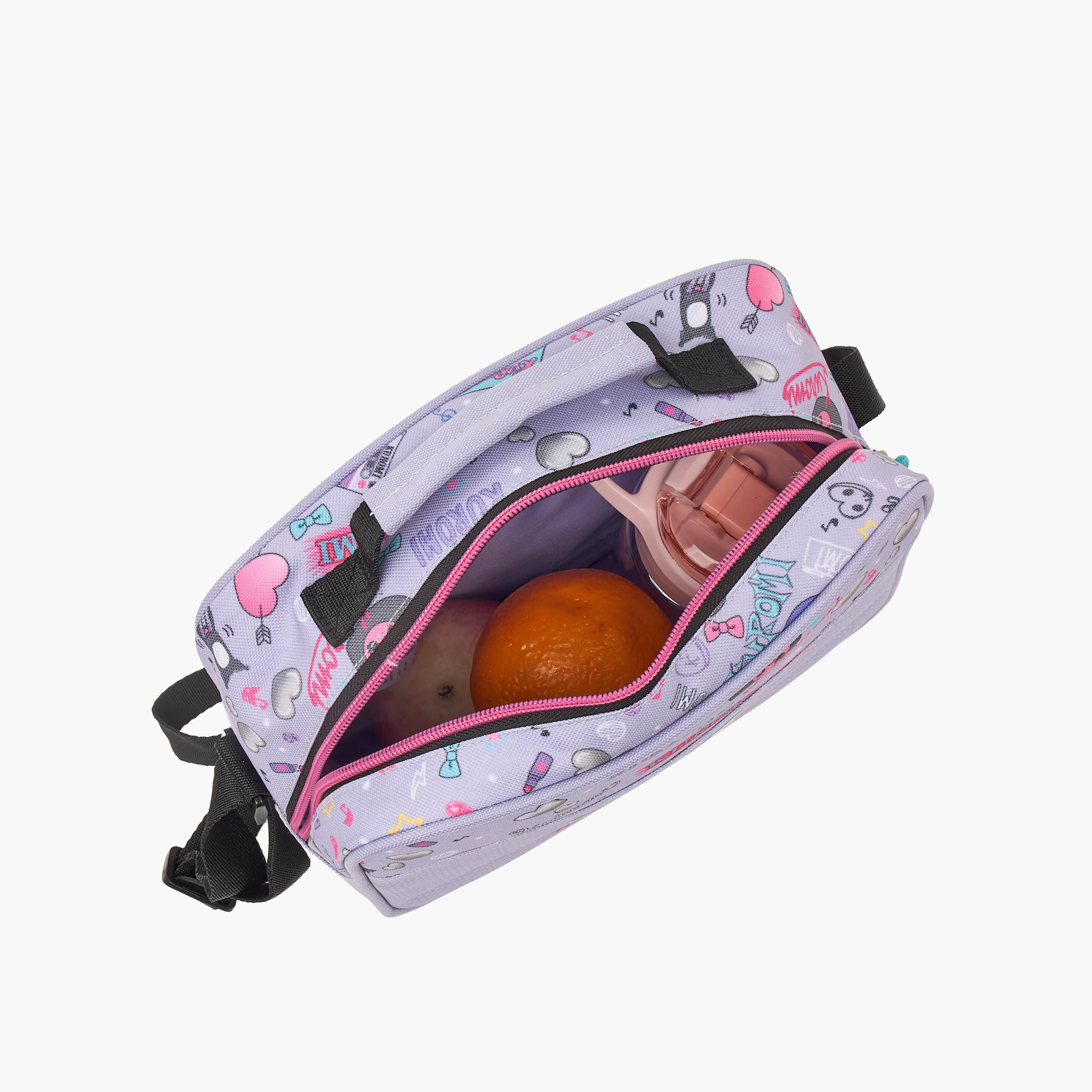 شنطة غداء بحزام قابل للتعديل بطبعات كورومي للبنات من 5-8 سنوات من سانريو-school-lunchessentials-lunchbags-image-4