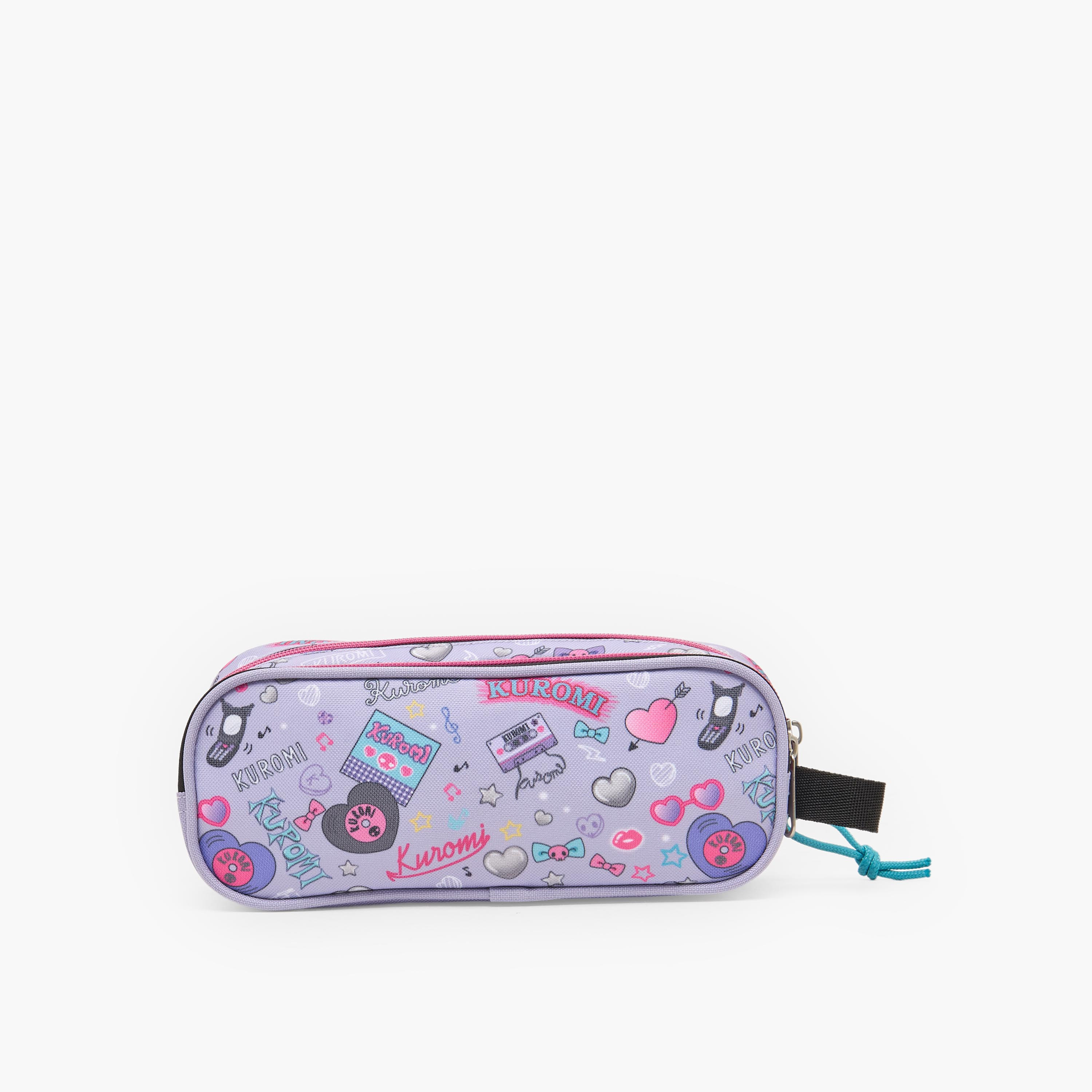 Sanrio Kuromi Print Pencil Pouch with 2 Compartment-school-stationery-pencilcases-image-5