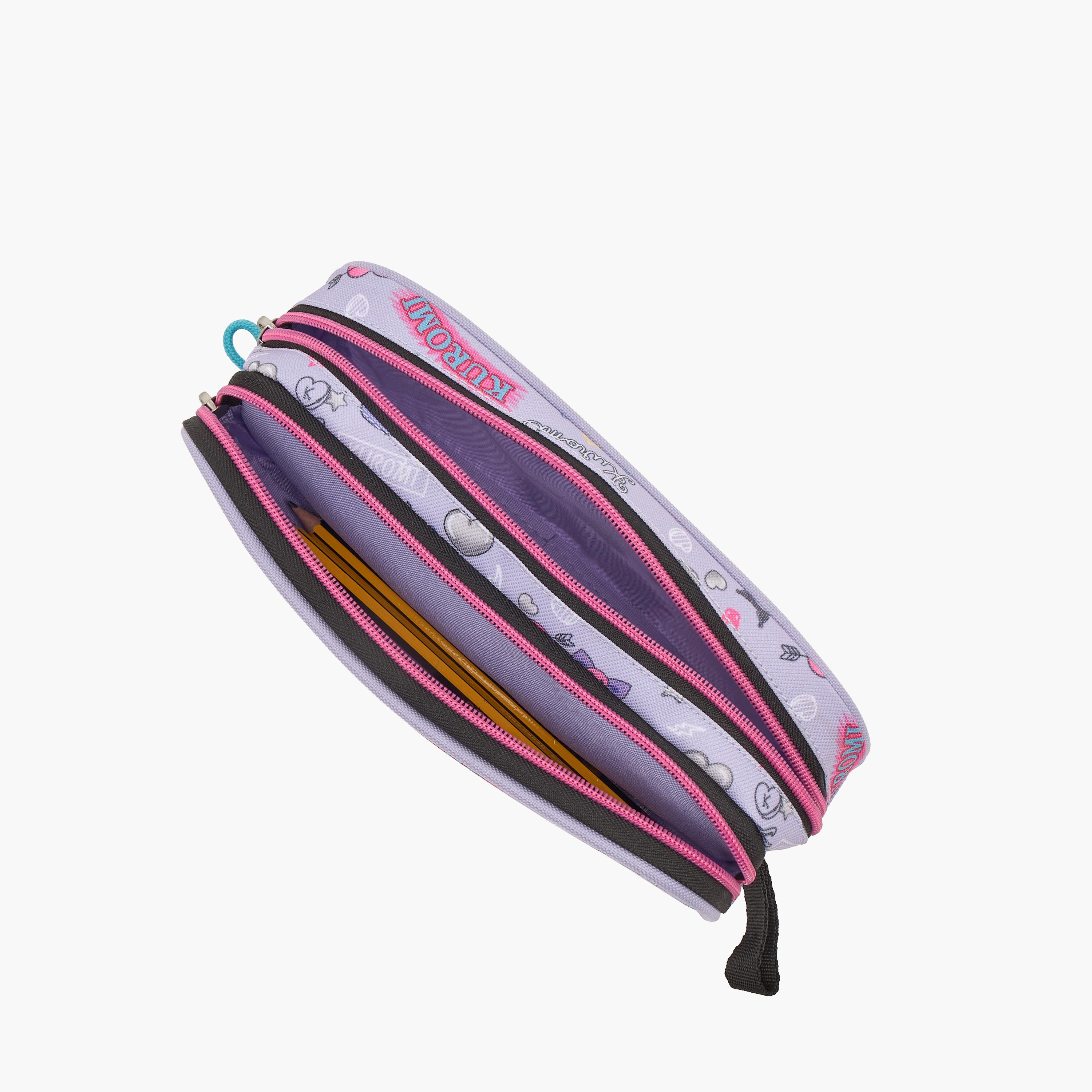 Sanrio Kuromi Print Pencil Pouch with 2 Compartment-school-stationery-pencilcases-image-8