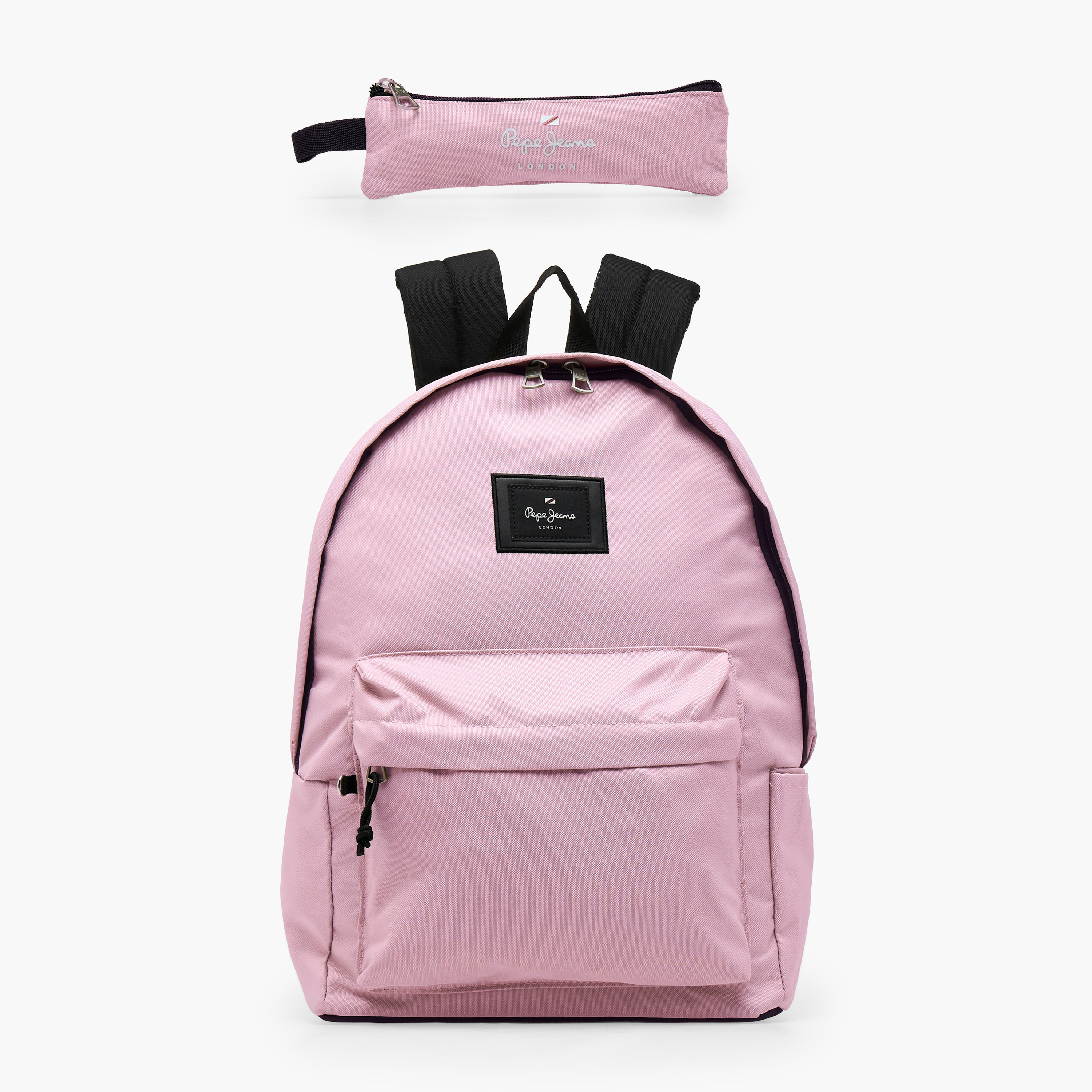 شنطة مدرسية بزخارف شعار مع مقلمة للبنات 8-13 سنوات من بيبي جينز أريس - 18 بوصة-school-bagsandbackpacks-backpacks-image-2