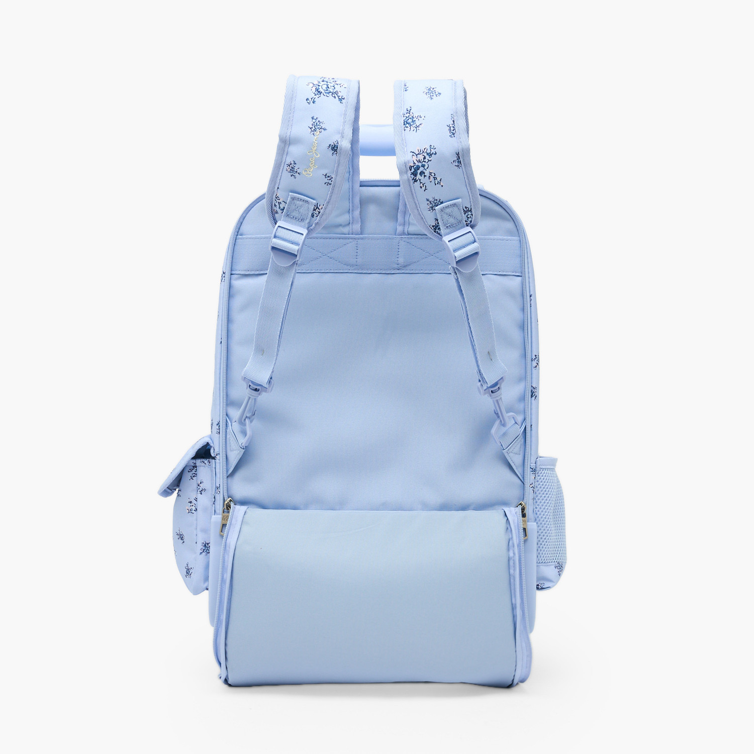 Pepe Jeans Olivia Floral Print Trolley Backpack for Girls 8-13 Years with Pom-Pom Accent - 17 inches-school-bagsandbackpacks-trolleybags-image-10