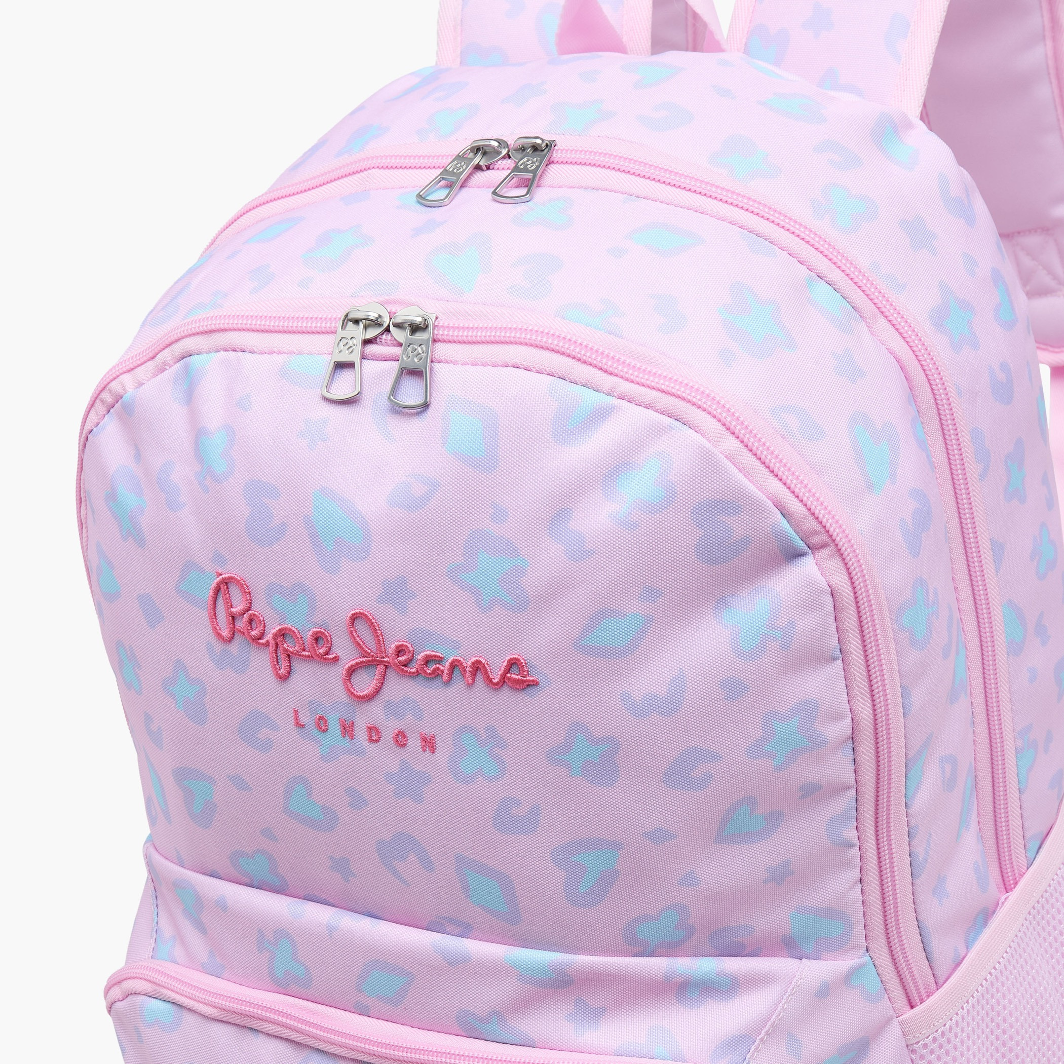 شنطة ظهر بطبعة مجردة للبنات من 8-13 سنة مع أحزمة كتف مبطنة - 18 بوصة-school-bagsandbackpacks-backpacks-image-5