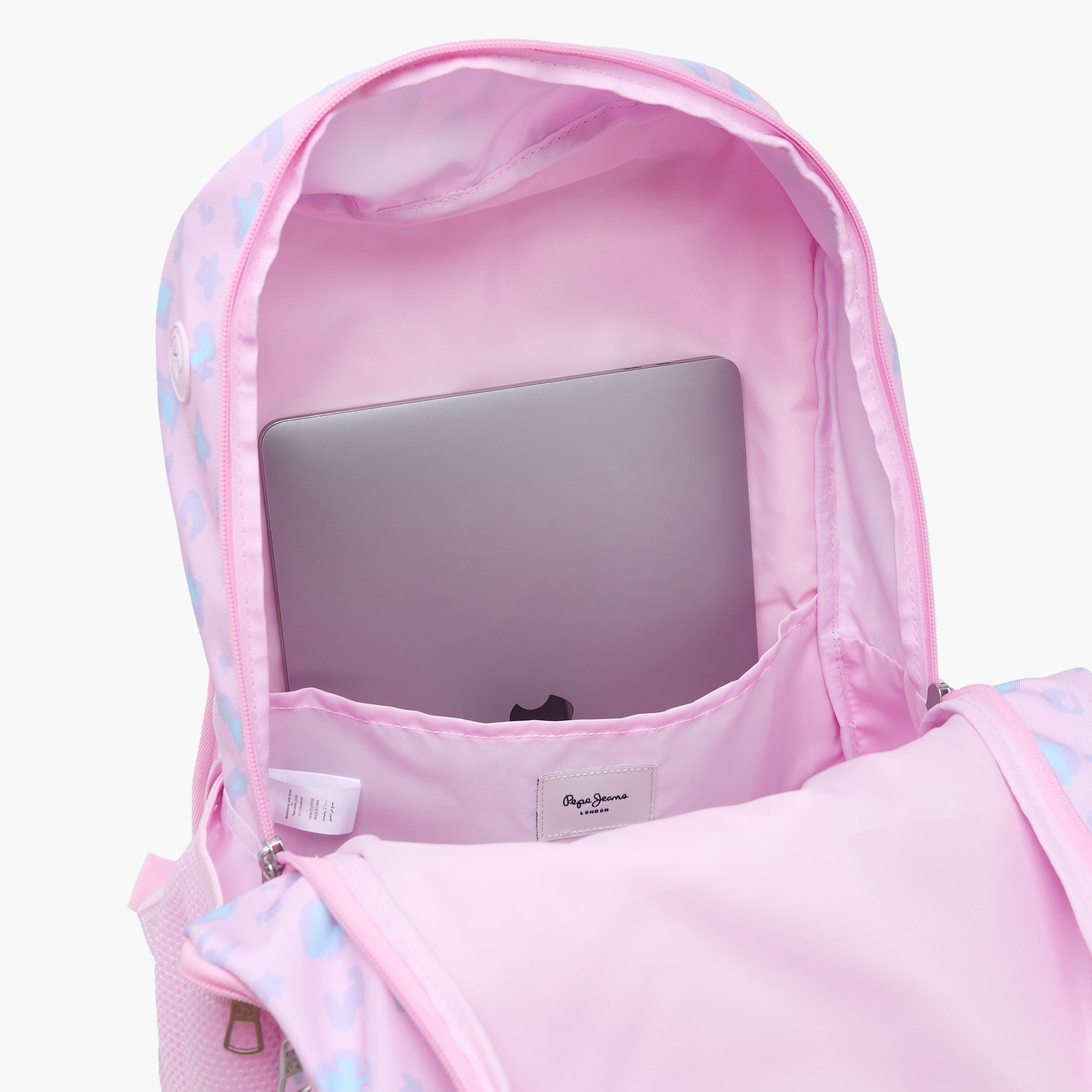 شنطة ظهر بطبعة مجردة للبنات من 8-13 سنة مع أحزمة كتف مبطنة - 18 بوصة-school-bagsandbackpacks-backpacks-image-6