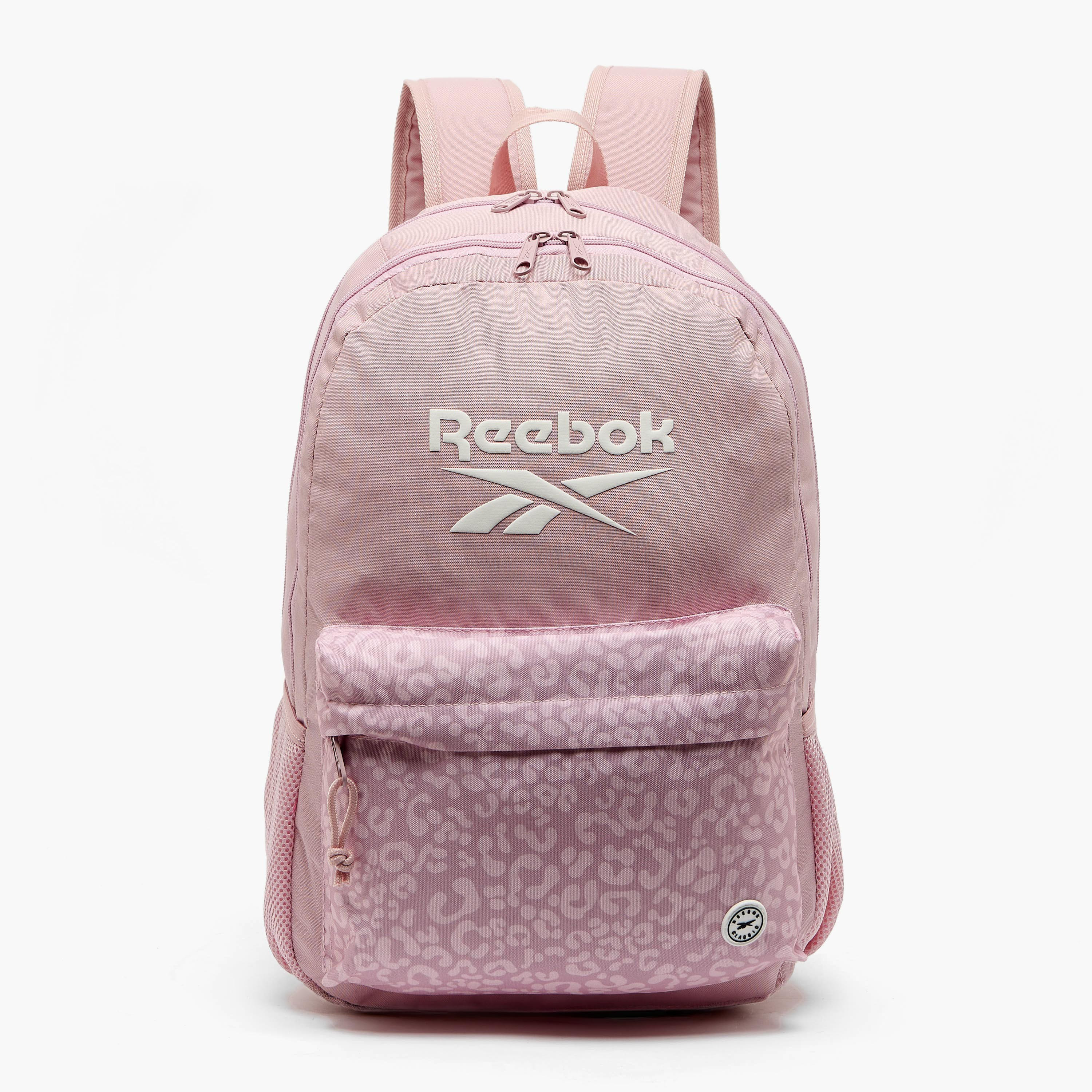 شنطة ظهر للبنات 8-13 سنة بأحزمة كتف قابلة للتعديل وطبعات من ريبوك - 18 بوصة-school-bagsandbackpacks-backpacks-image-1