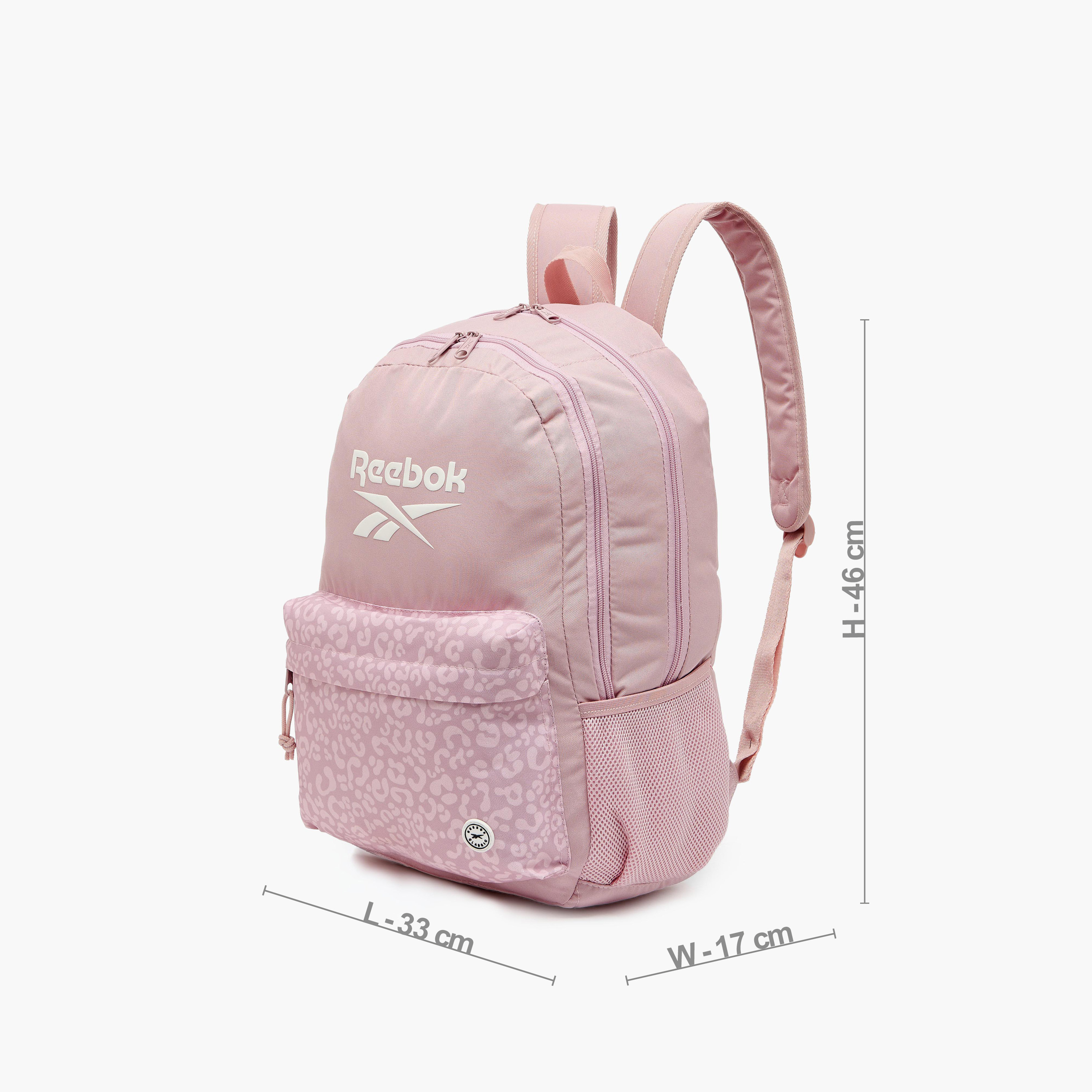 شنطة ظهر للبنات 8-13 سنة بأحزمة كتف قابلة للتعديل وطبعات من ريبوك - 18 بوصة-school-bagsandbackpacks-backpacks-image-9