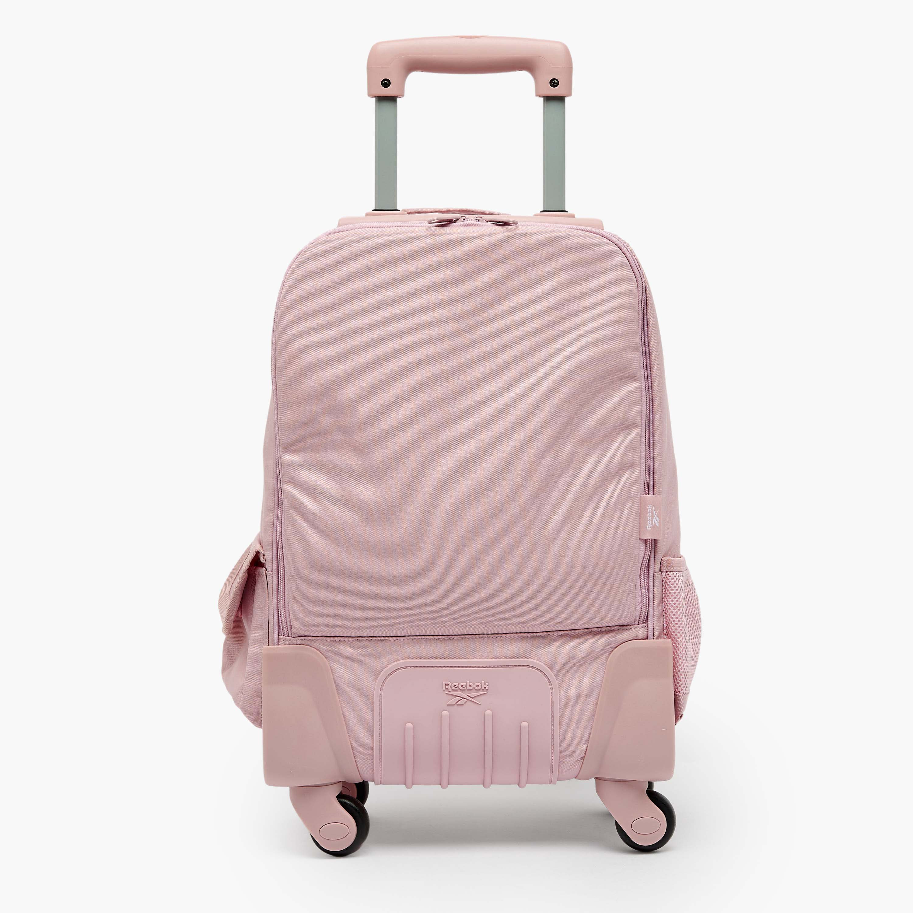 شنطة ظهر ترولي للبنات 8-13 سنة بجيب قارورة ماء وطبعات ماورا من ريبوك - 17 بوصة-school-bagsandbackpacks-trolleybags-image-10
