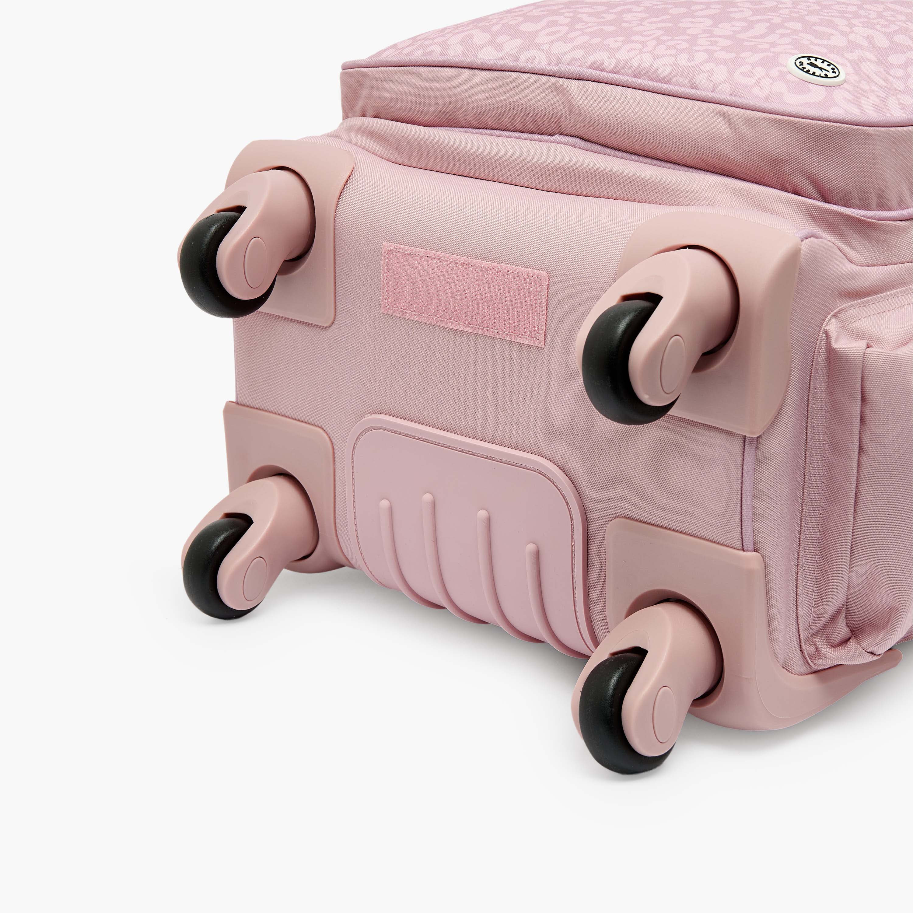 شنطة ظهر ترولي للبنات 8-13 سنة بجيب قارورة ماء وطبعات ماورا من ريبوك - 17 بوصة-school-bagsandbackpacks-trolleybags-image-12