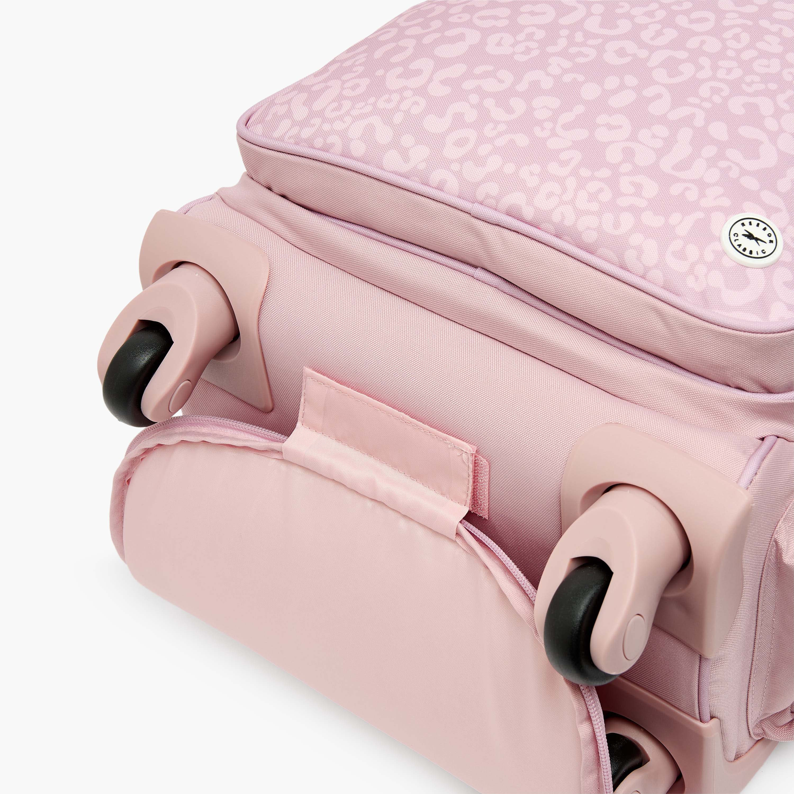 شنطة ظهر ترولي للبنات 8-13 سنة بجيب قارورة ماء وطبعات ماورا من ريبوك - 17 بوصة-school-bagsandbackpacks-trolleybags-image-15