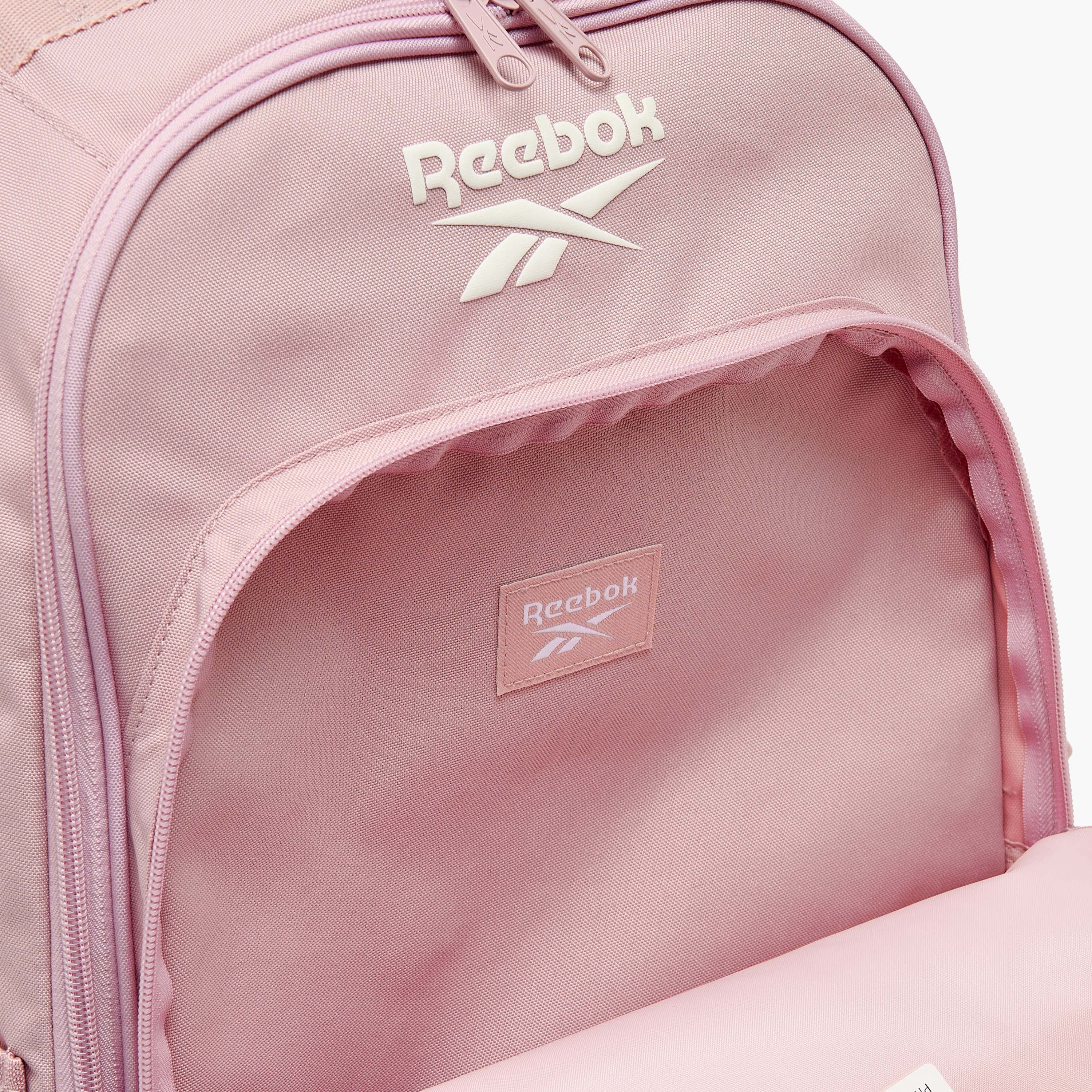 شنطة ظهر ترولي للبنات 8-13 سنة بجيب قارورة ماء وطبعات ماورا من ريبوك - 17 بوصة-school-bagsandbackpacks-trolleybags-image-6