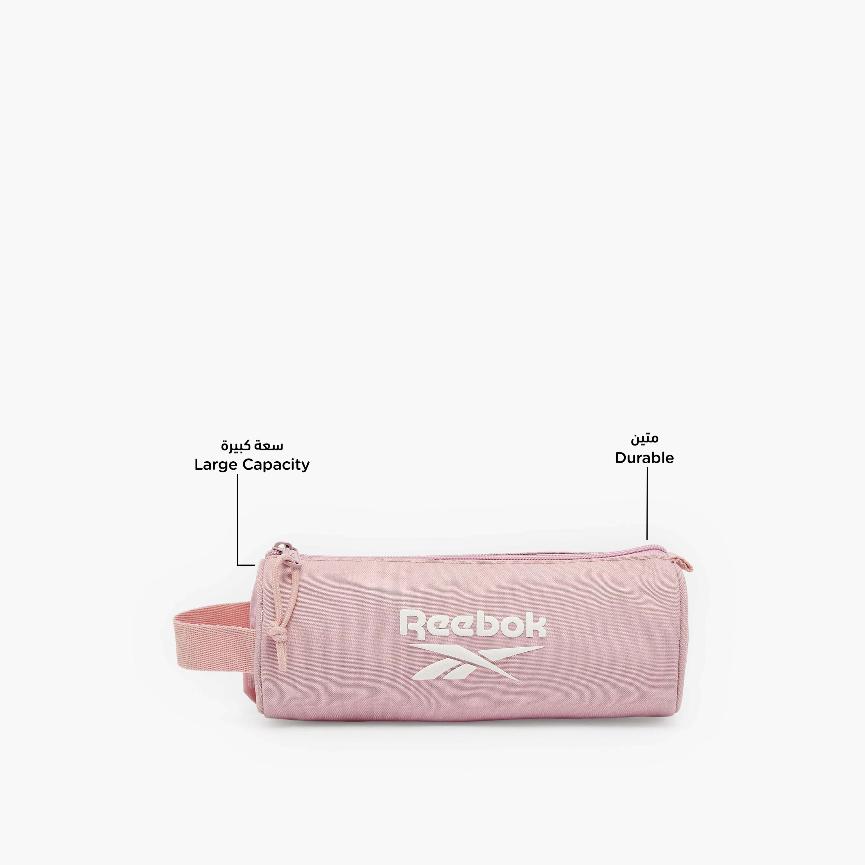 Reebok Logo Print Pencil Pouch with Zip Closure-school-stationery-pencilcases-image-2