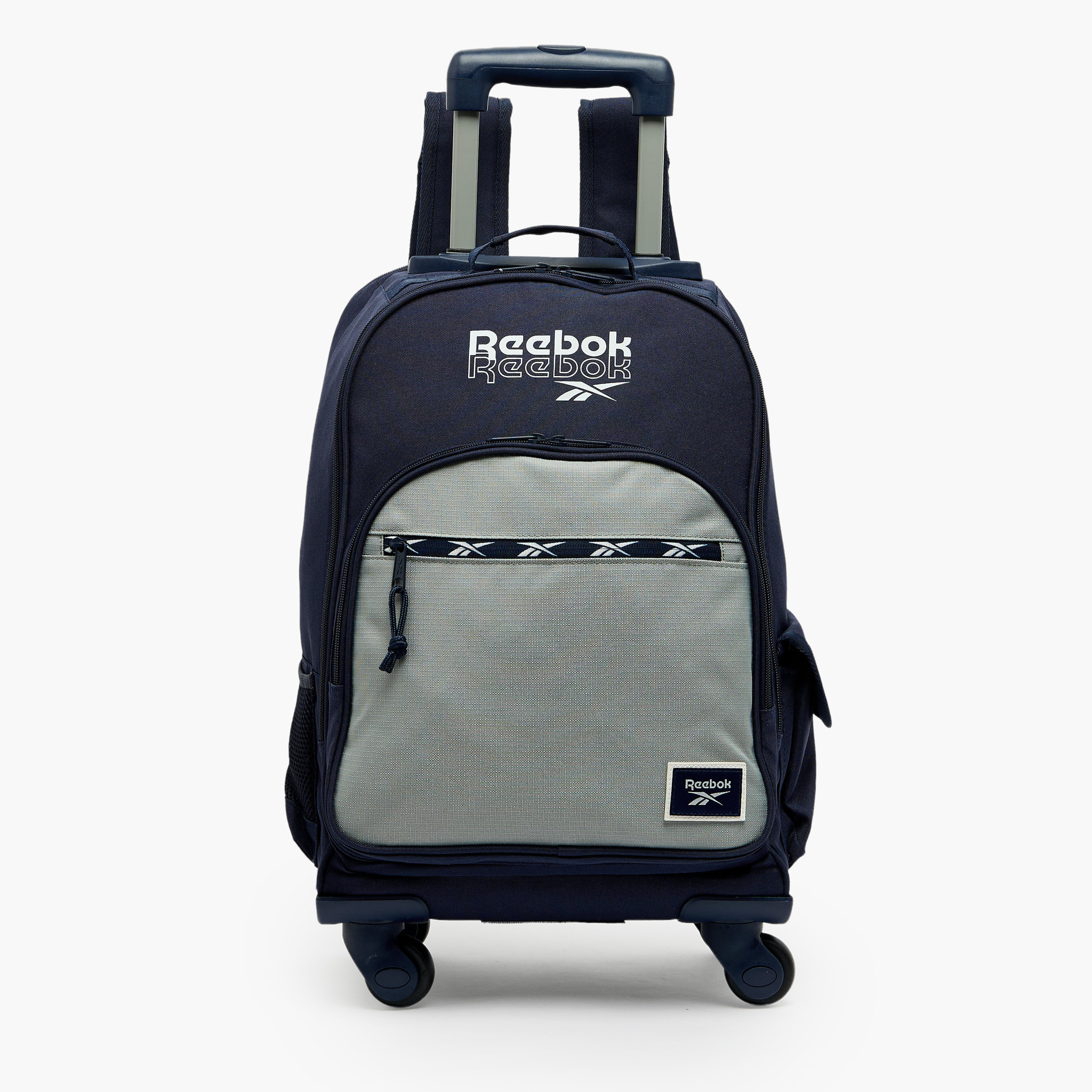 Reebok Logo Print Trolley Backpack for Boys 8-13 Years with Water Bottle Pocket - 17 inches-school-bagsandbackpacks-trolleybags-image-1
