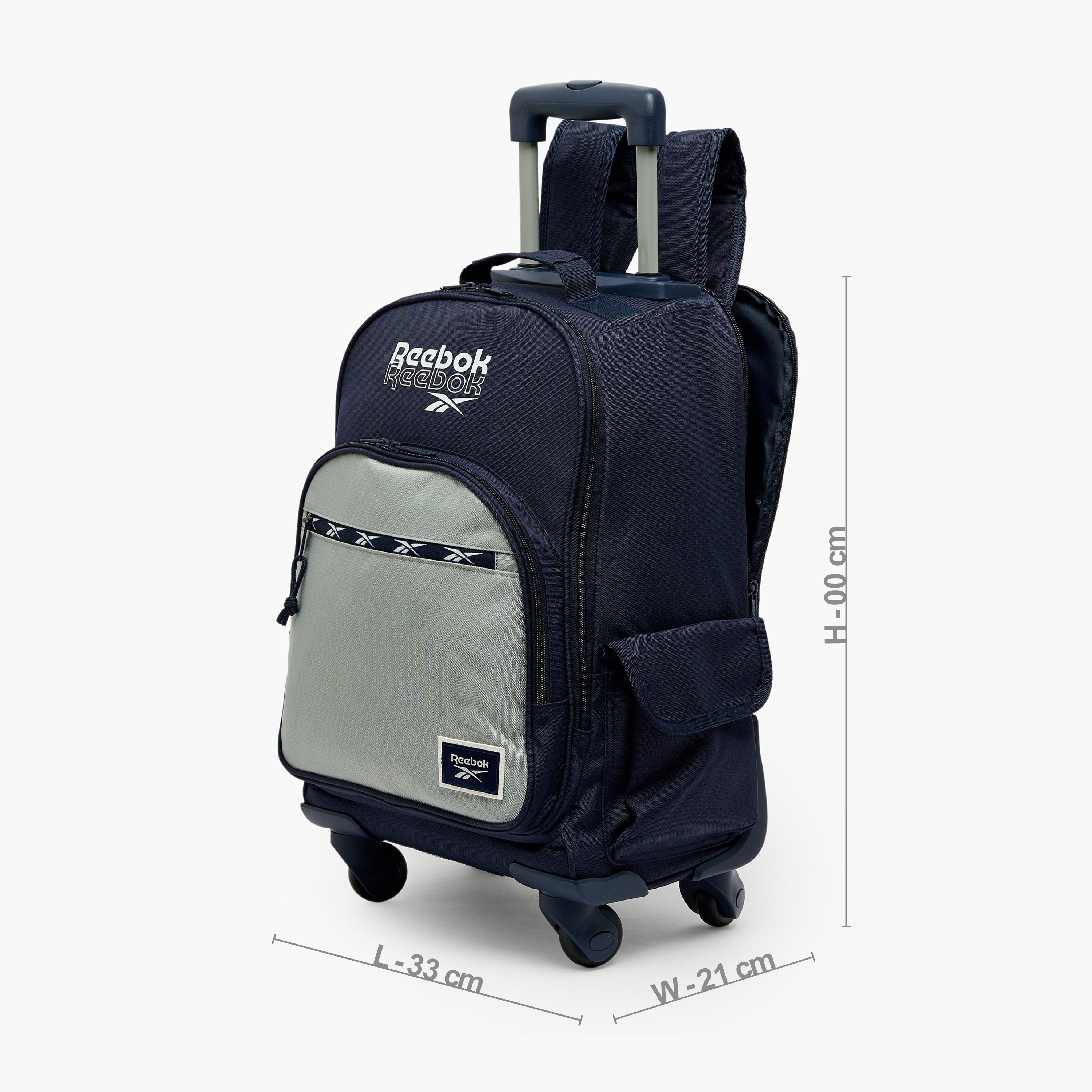Reebok Logo Print Trolley Backpack for Boys 8-13 Years with Water Bottle Pocket - 17 inches-school-bagsandbackpacks-trolleybags-image-7