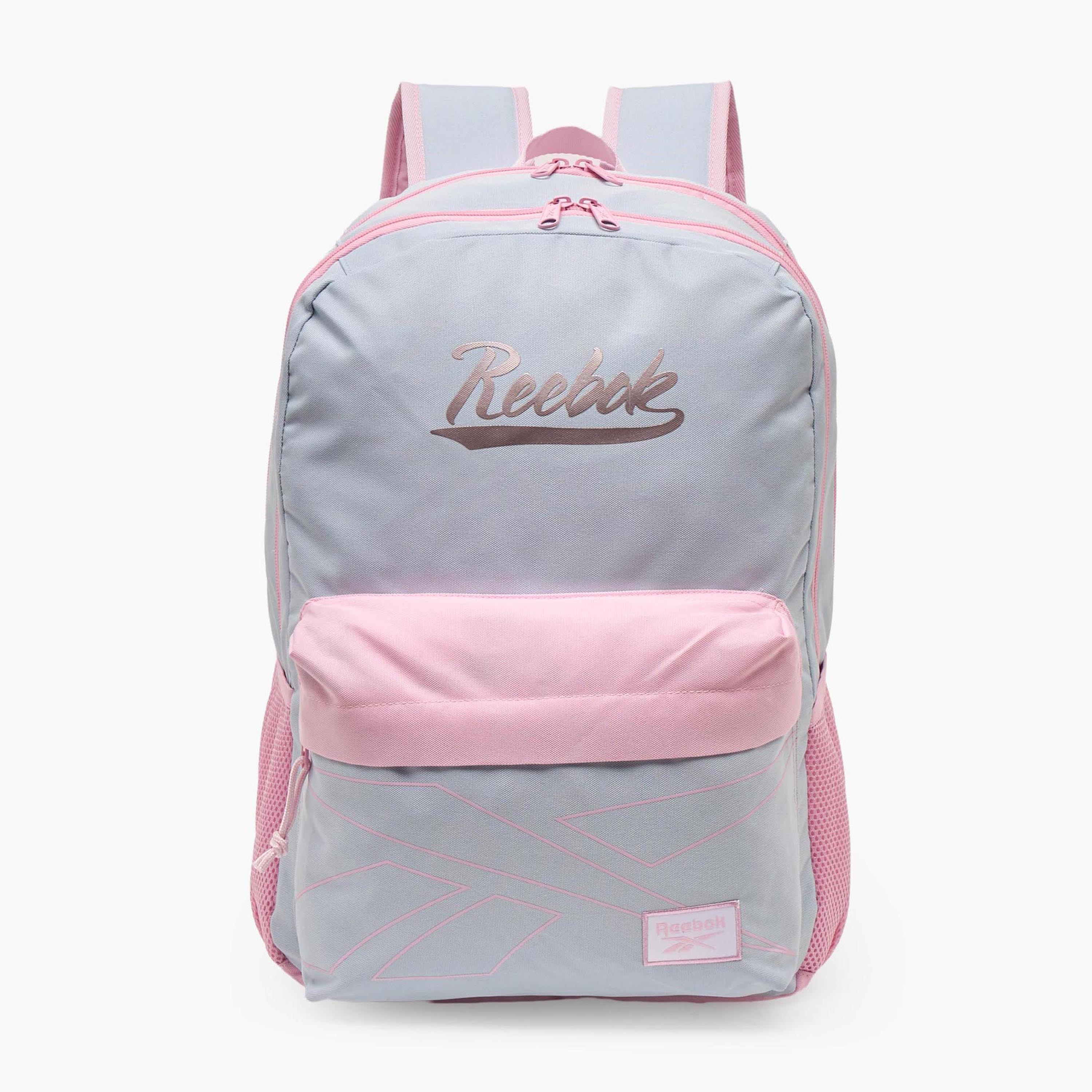 Reebok Logo Print Backpack for Girls 8-12 Years with Padded Straps - 18 inches-school-bagsandbackpacks-backpacks-image-1