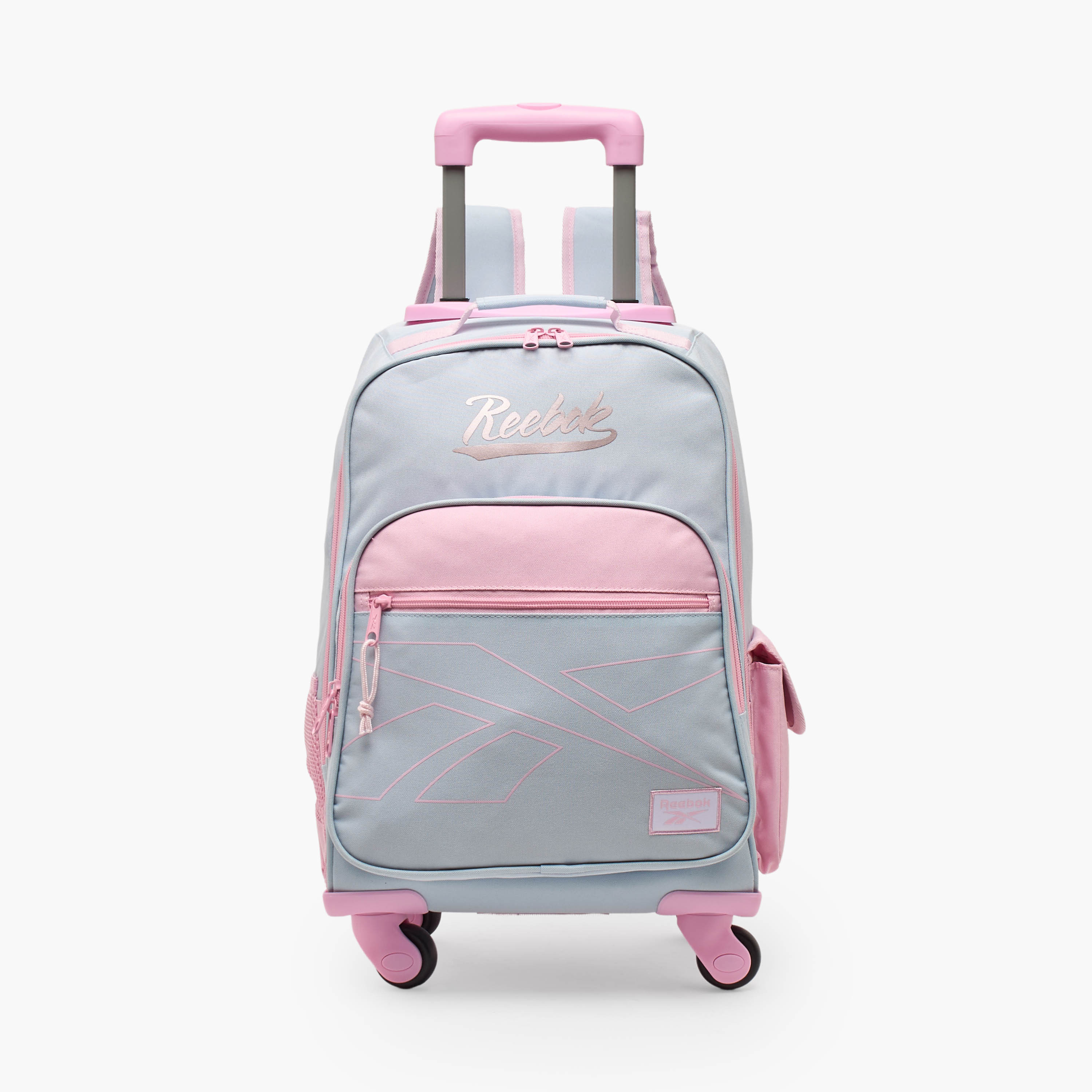 Reebok Colourblock Trolley Bag for Girls 8-13 Years with Retractable Handle - 17 inches-school-bagsandbackpacks-trolleybags-image-1