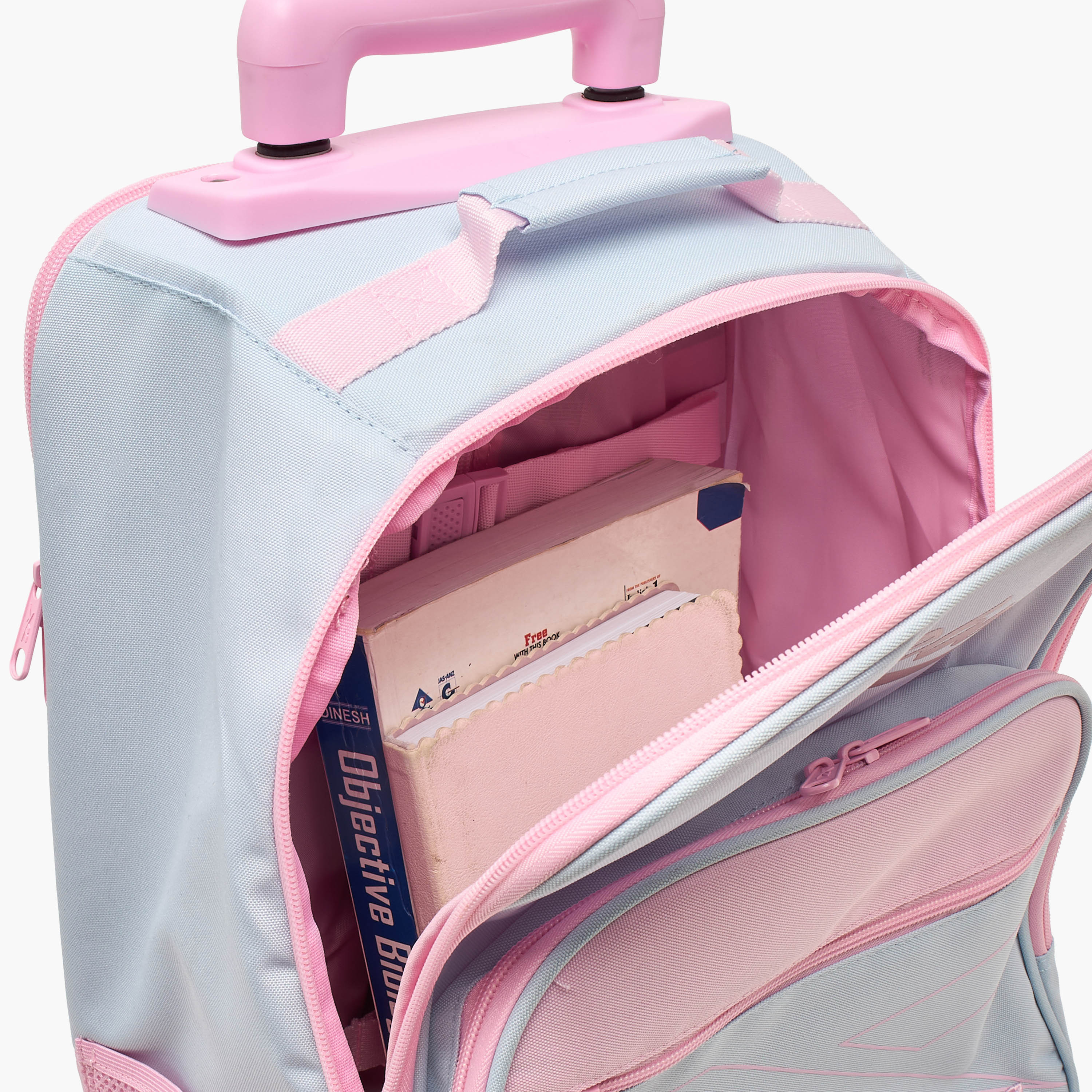 Reebok Colourblock Trolley Bag for Girls 8-13 Years with Retractable Handle - 17 inches-school-bagsandbackpacks-trolleybags-image-7