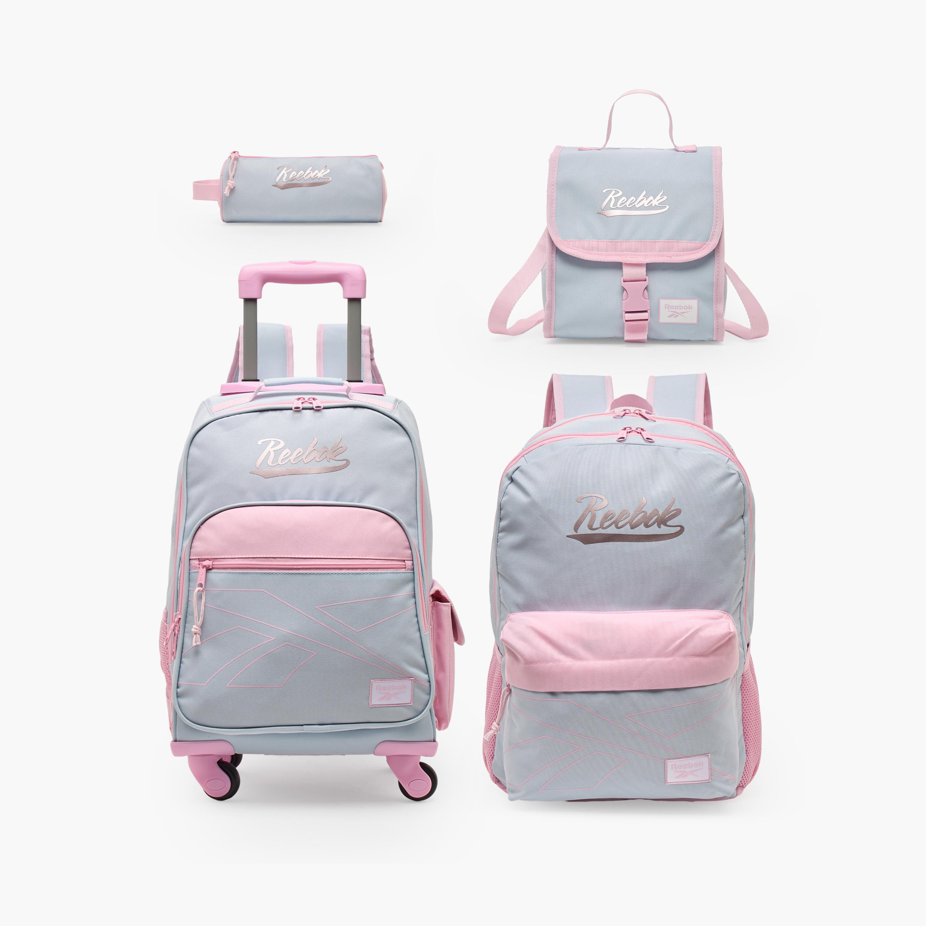Reebok Colourblock Trolley Bag for Girls 8-13 Years with Retractable Handle - 17 inches-school-bagsandbackpacks-trolleybags-image-15