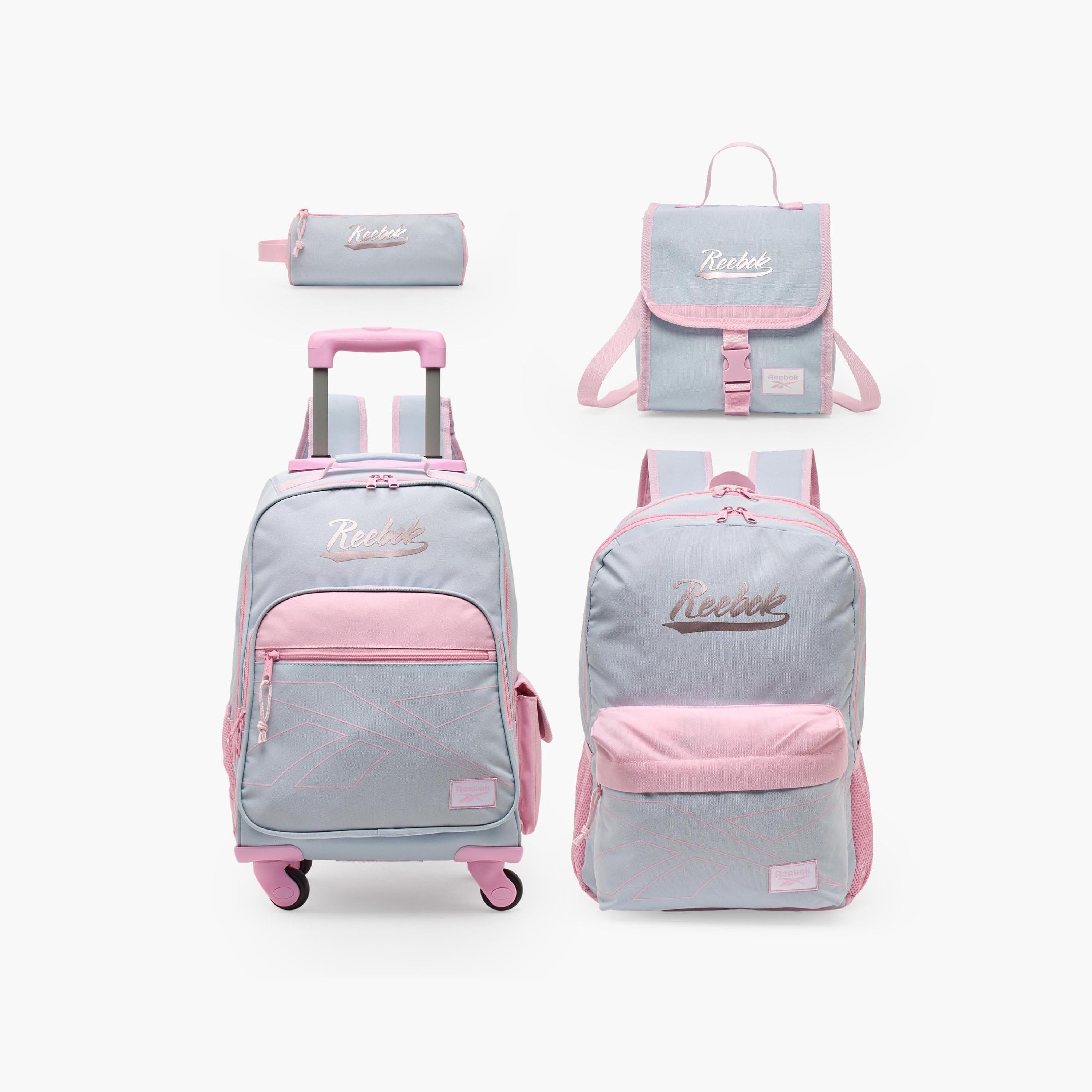 Reebok Colourblock Trolley Bag for Girls 8-13 Years with Retractable Handle - 17 inches-school-bagsandbackpacks-trolleybags-image-17
