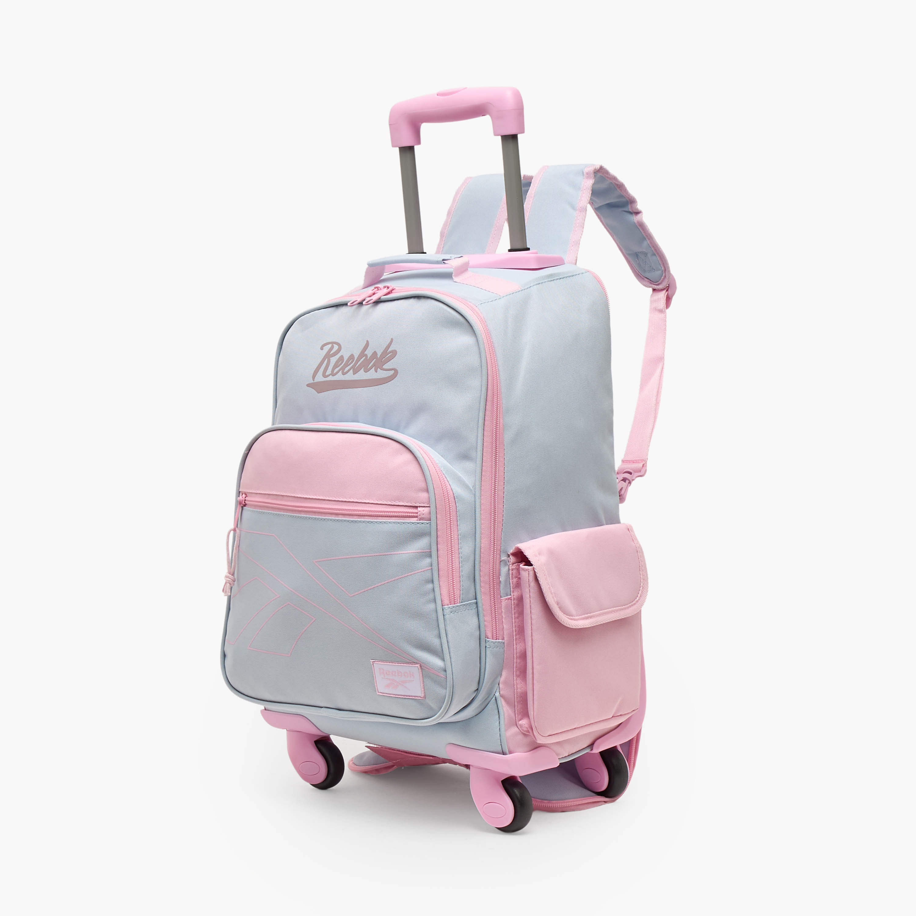 Reebok Colourblock Trolley Bag for Girls 8-13 Years with Retractable Handle - 17 inches-school-bagsandbackpacks-trolleybags-image-9