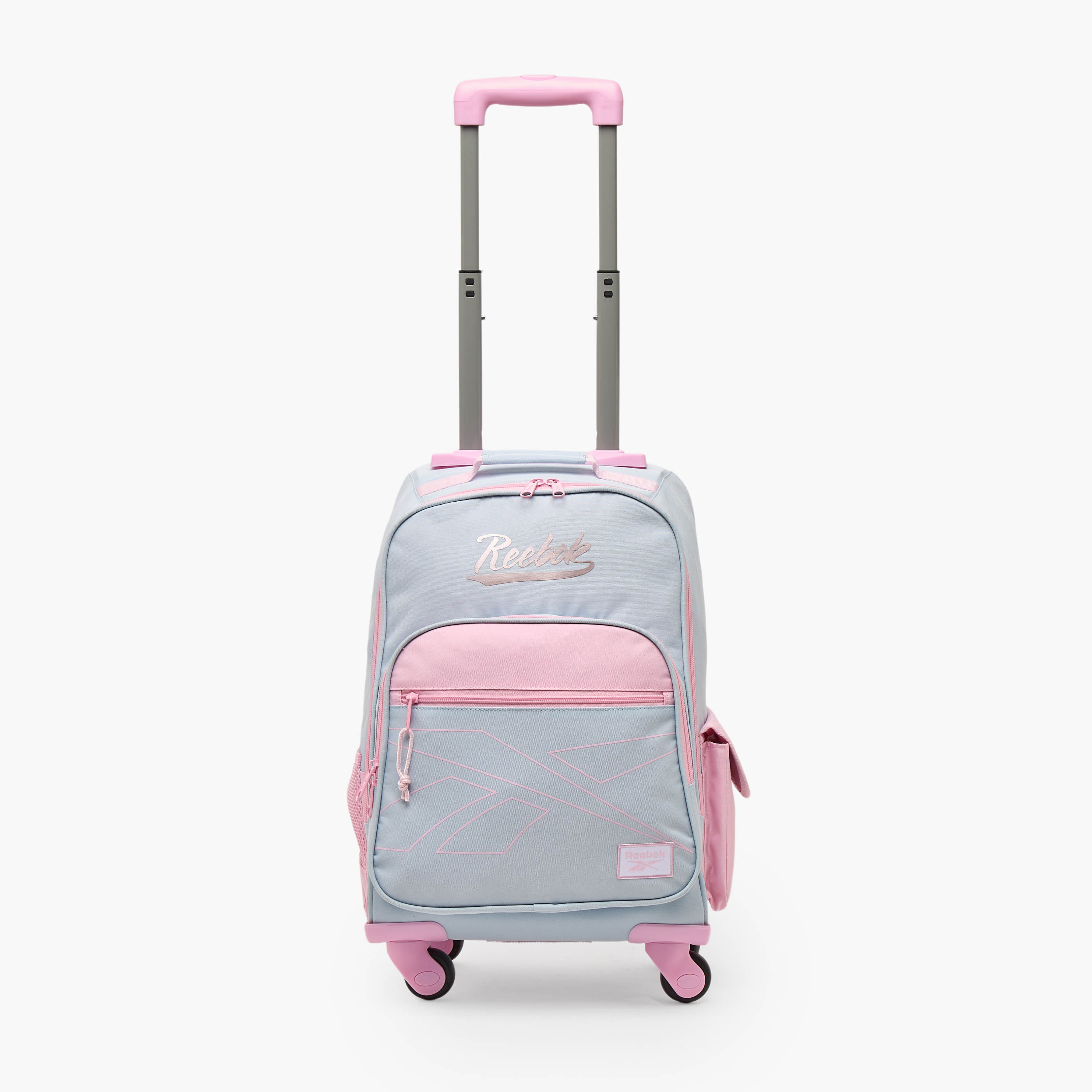 Reebok Colourblock Trolley Bag for Girls 8-13 Years with Retractable Handle - 17 inches-school-bagsandbackpacks-trolleybags-image-2