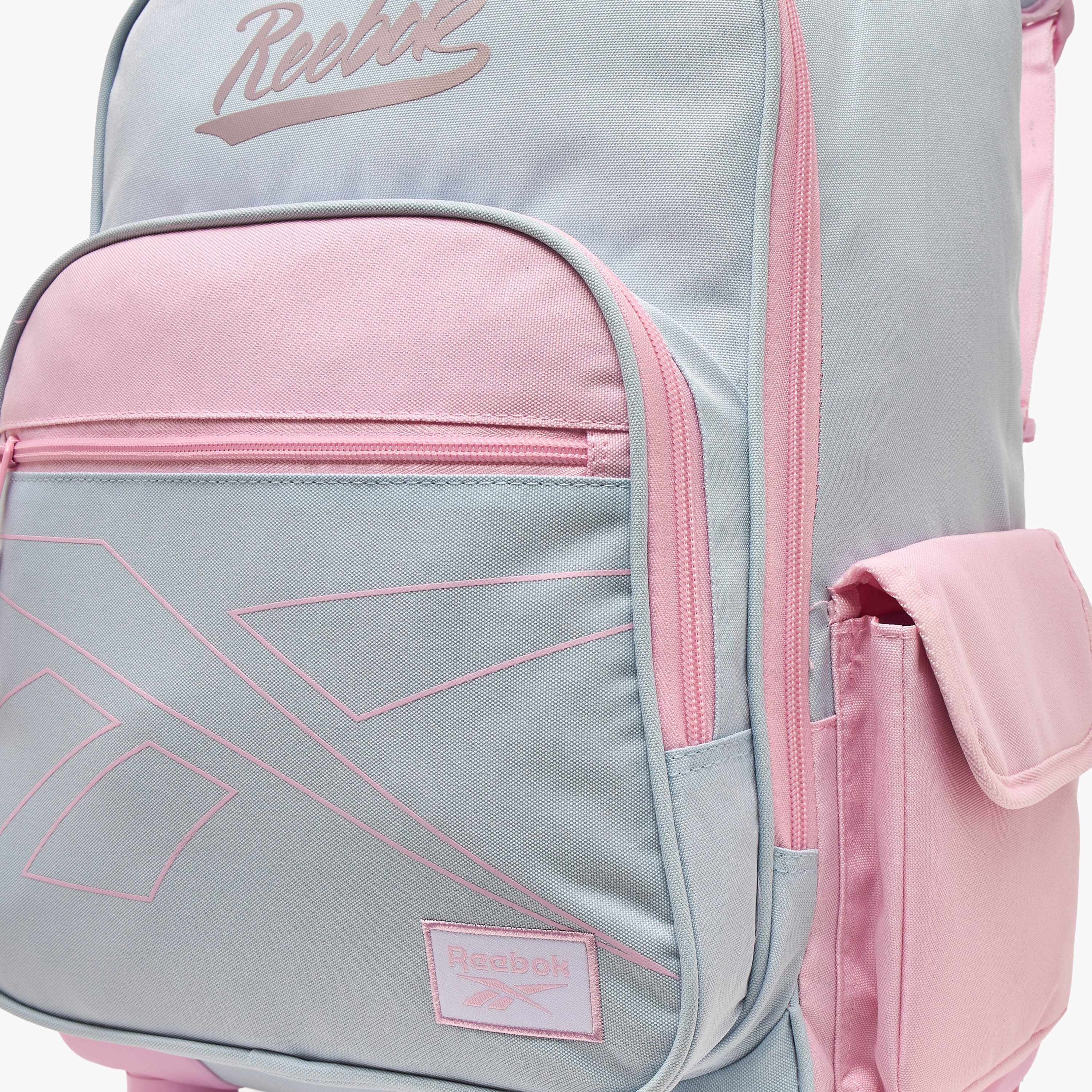 Reebok Colourblock Trolley Bag for Girls 8-13 Years with Retractable Handle - 17 inches-school-bagsandbackpacks-trolleybags-image-3