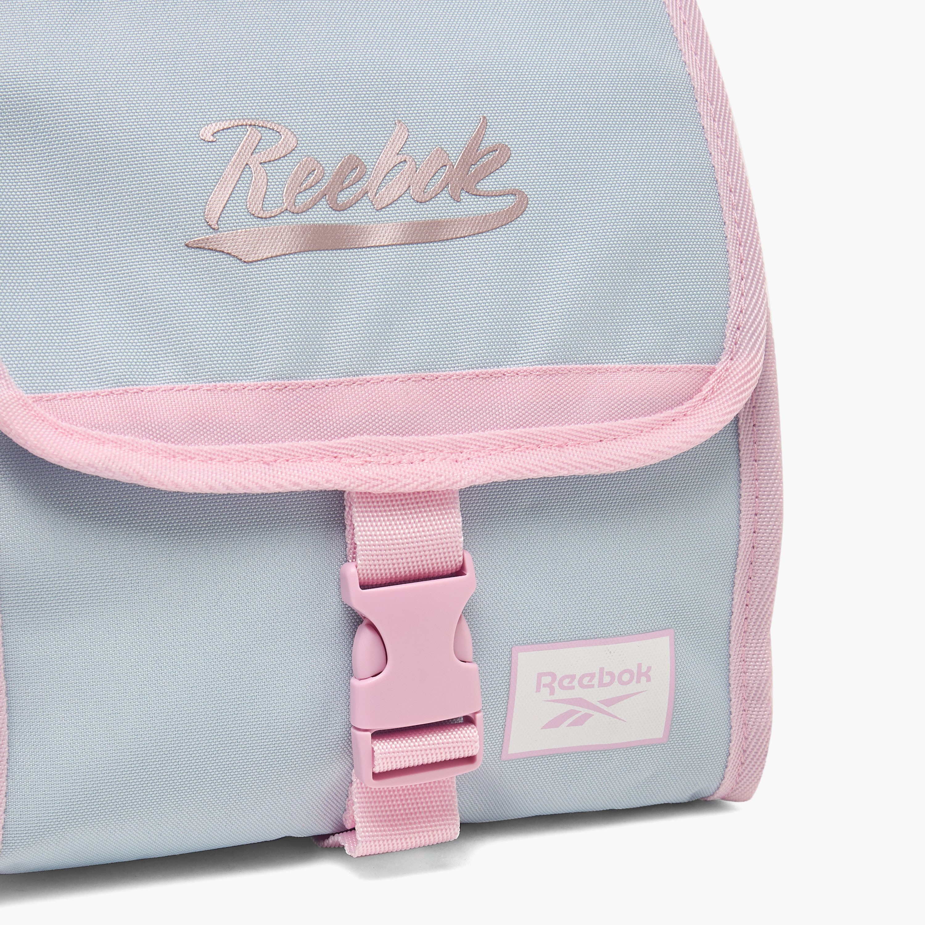 Reebok Logo Print Lunch Bag for Girls 8-12 Years with Buckle Closure-school-lunchessentials-lunchbags-image-3