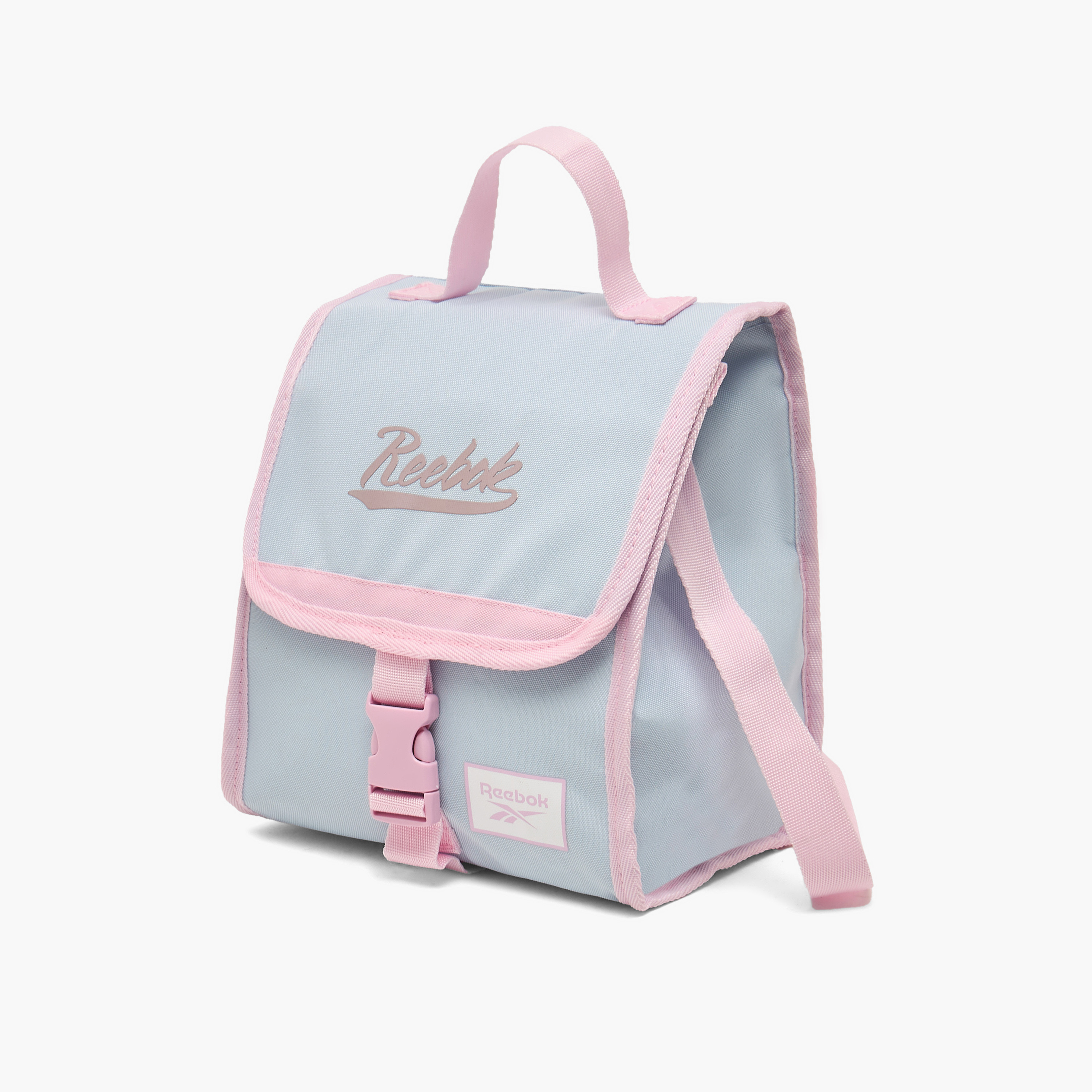 Reebok Logo Print Lunch Bag for Girls 8-12 Years with Buckle Closure-school-lunchessentials-lunchbags-image-7