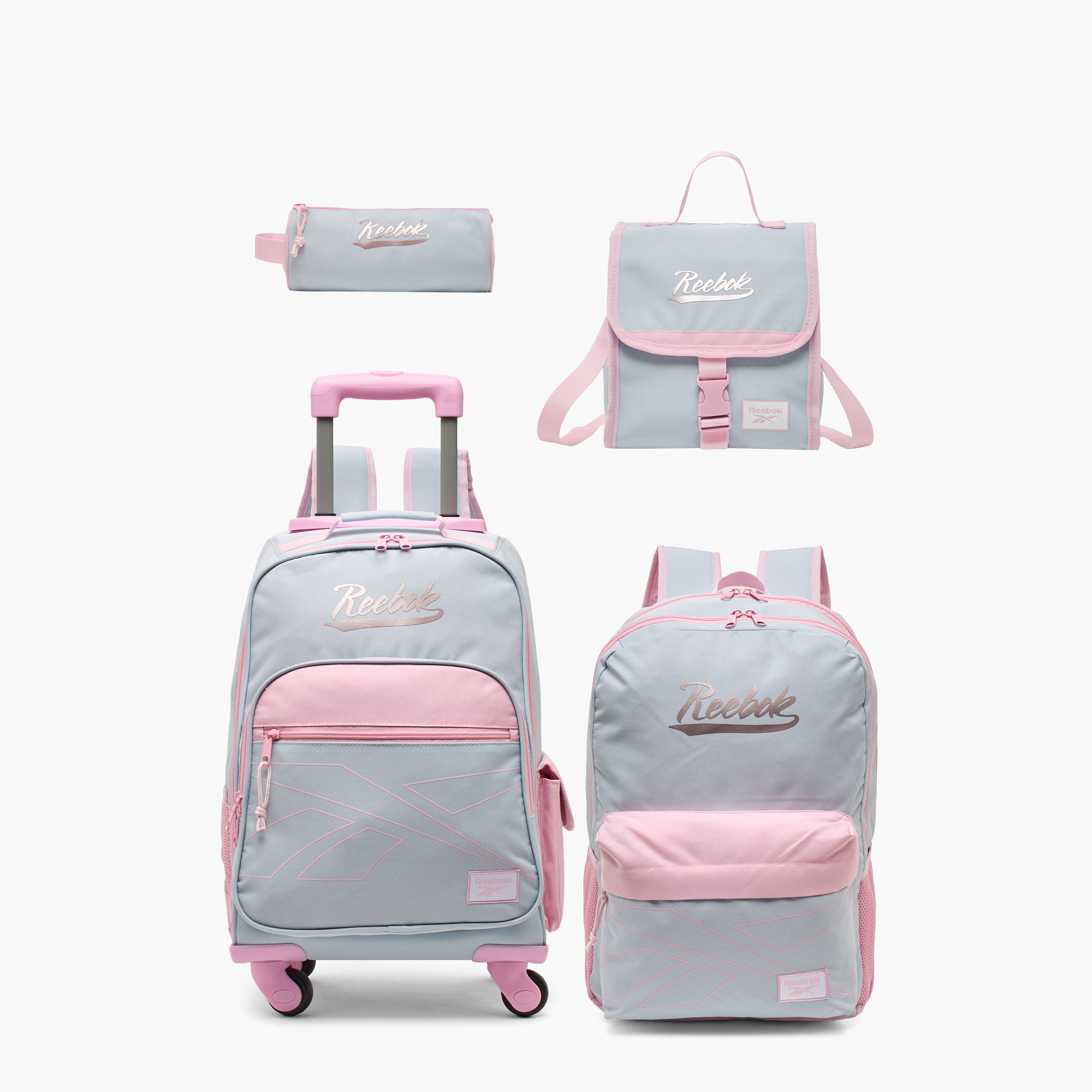 Reebok Logo Print Lunch Bag for Girls 8-12 Years with Buckle Closure-school-lunchessentials-lunchbags-image-8