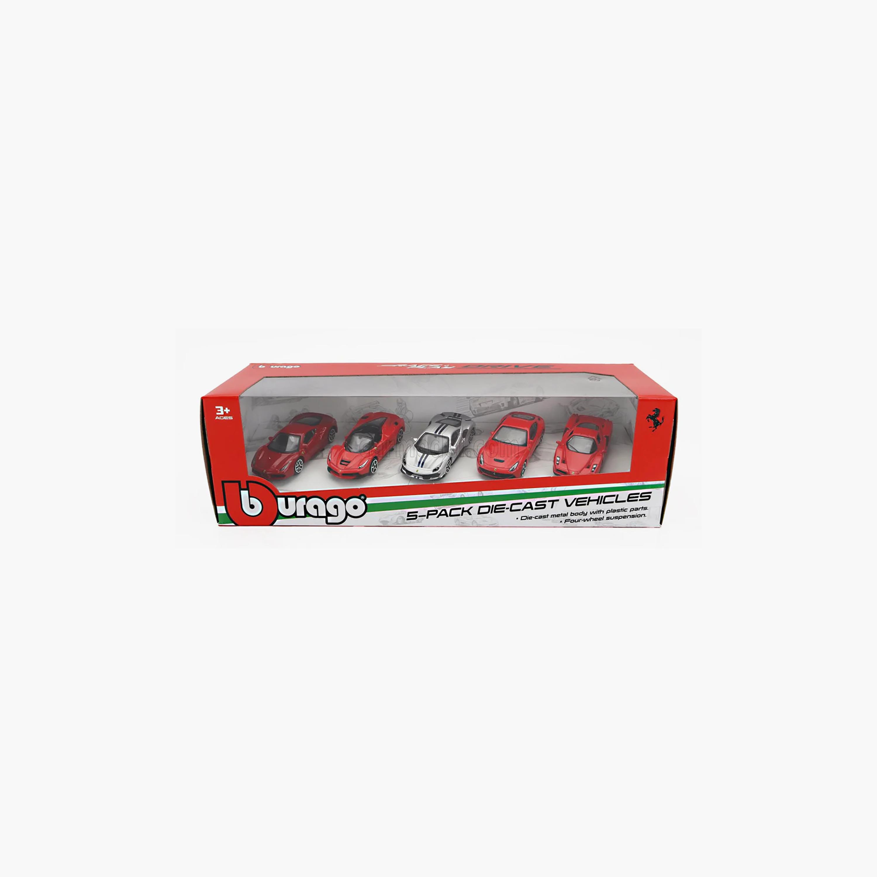 BBURAGO 5-Piece 1:64 Ferrari Toy Car Set-toys-carsandvehicles-image-6