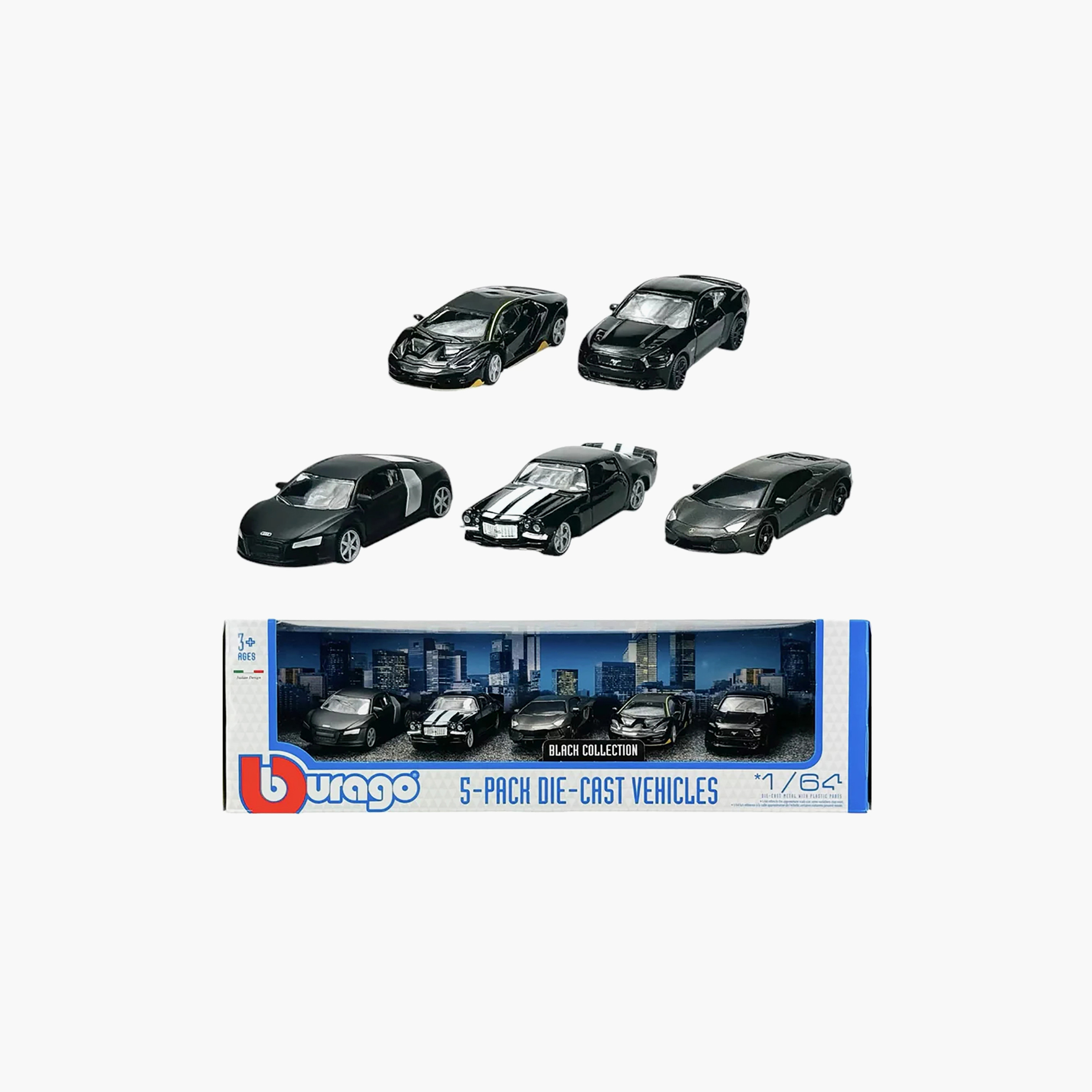 BBURAGO 5-Piece 1:64 Toy Car Set-toys-carsandvehicles-image-1