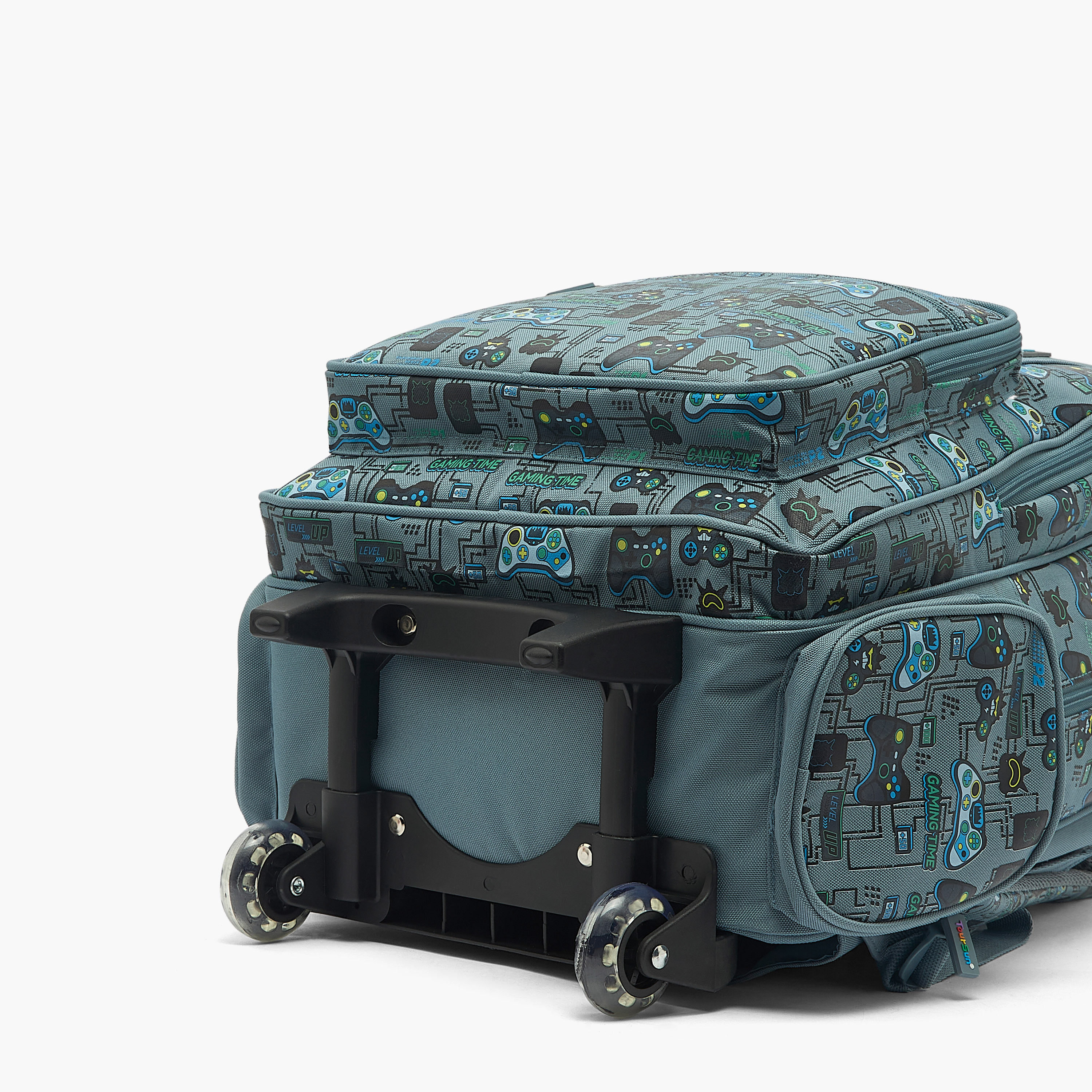 Toursun Gaming Print Trolley Bag for Boys 8-13 Years with Retractable Handle - 19 inches-school-bagsandbackpacks-trolleybags-image-11